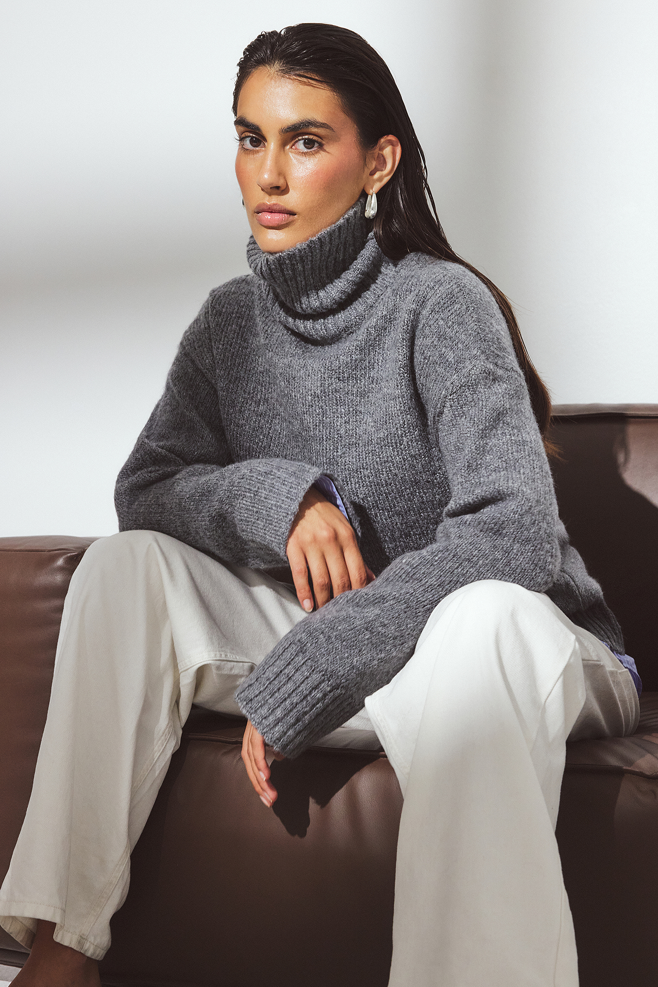 Wool blend turtleneck sweater