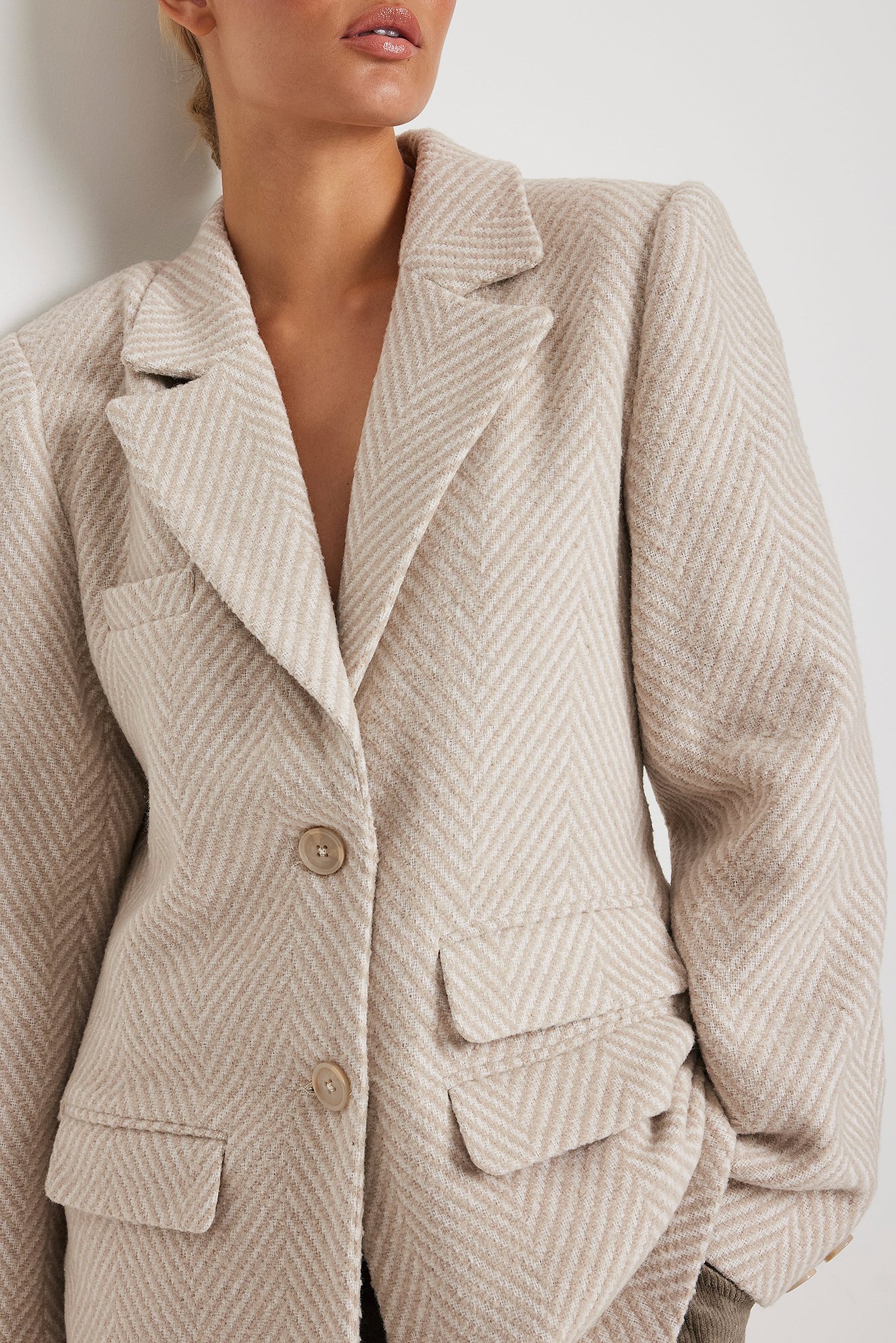 Stefanel Tweed blazer volledige print elegant Mode Blazers Tweed blazers 