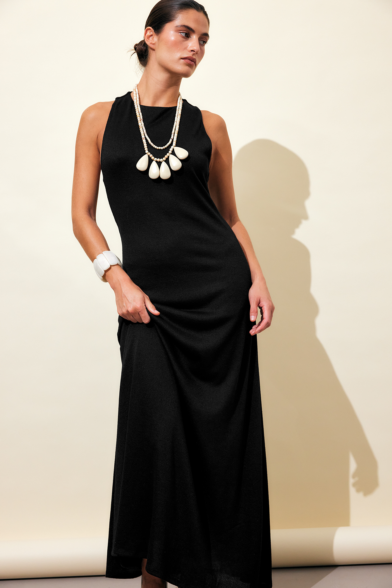 nakd open back maxi dress open back long dress (blue), claire rose x na-kd