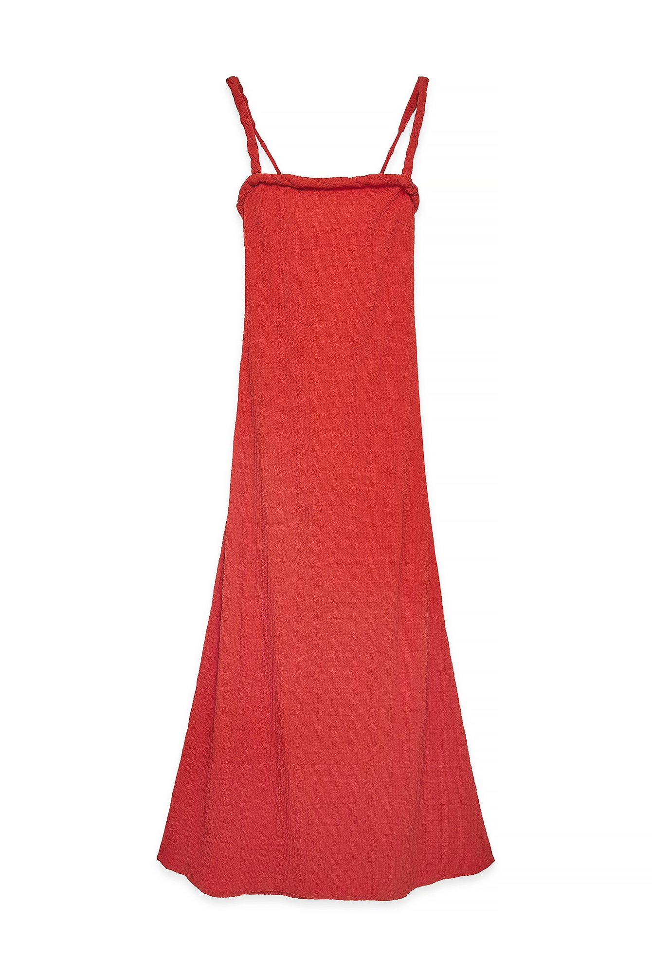 Dusty Red Twist Strap Open Back Maxi Dress
