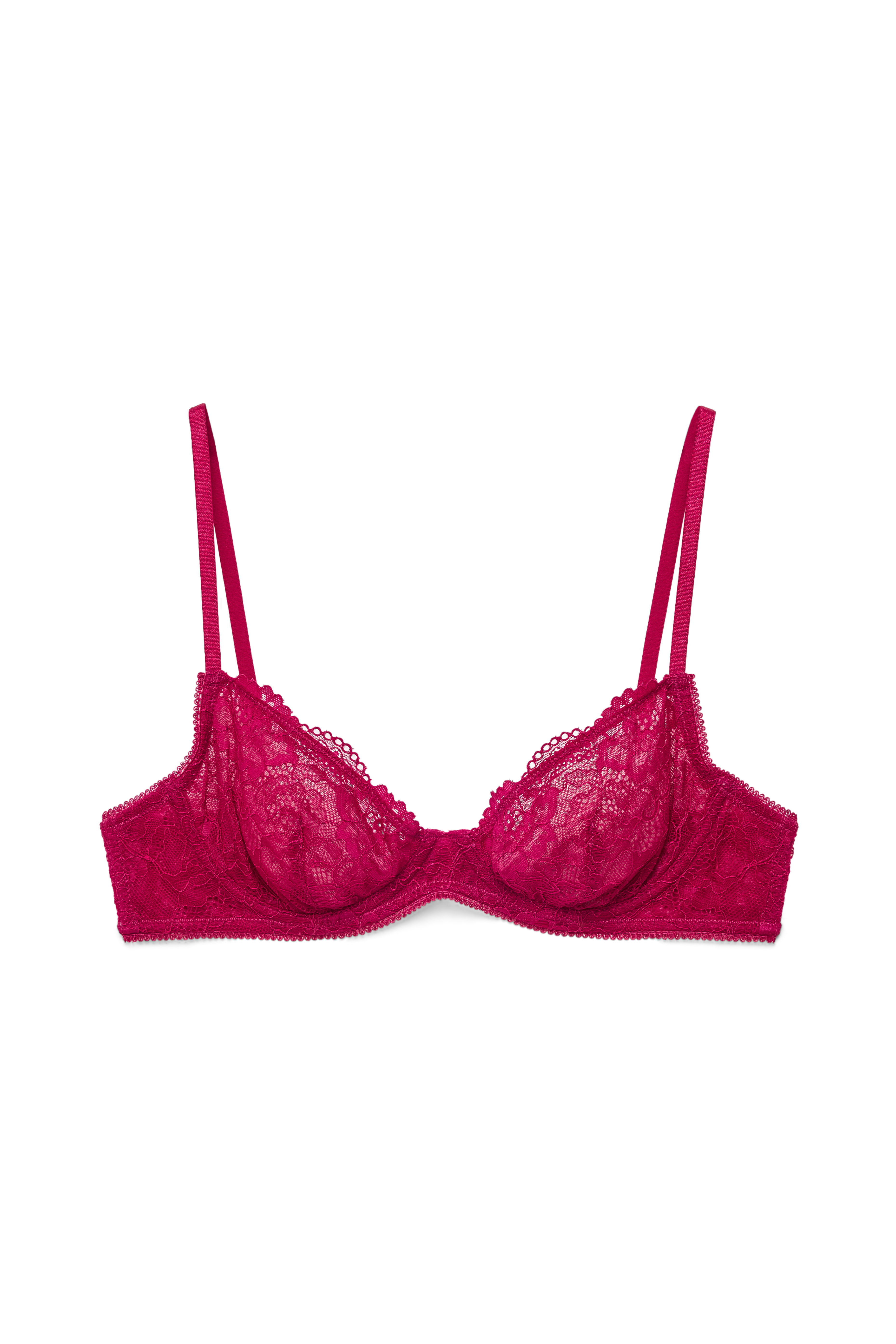Raspberry Underwired Lace Bra