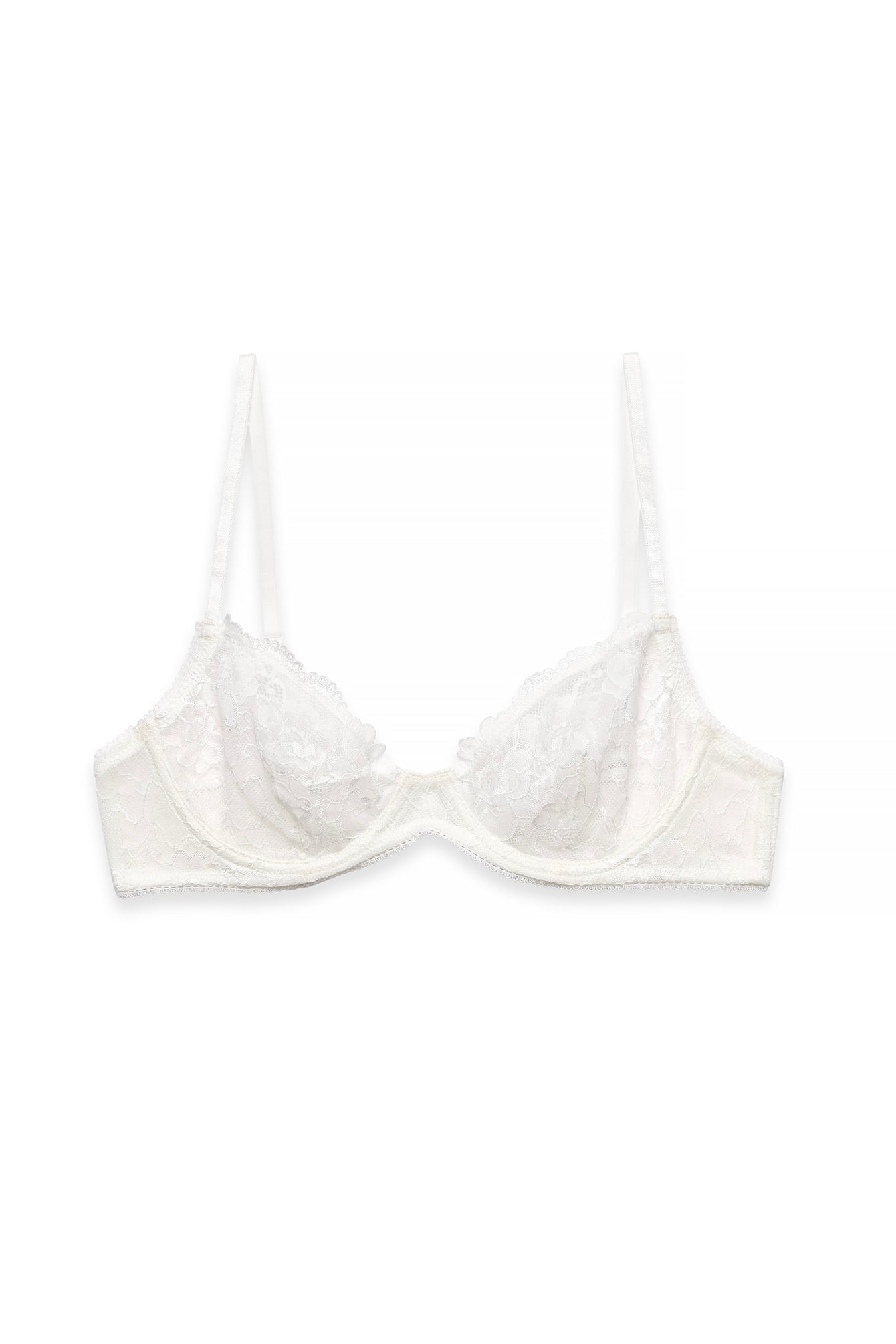 White Underwired Lace Bra