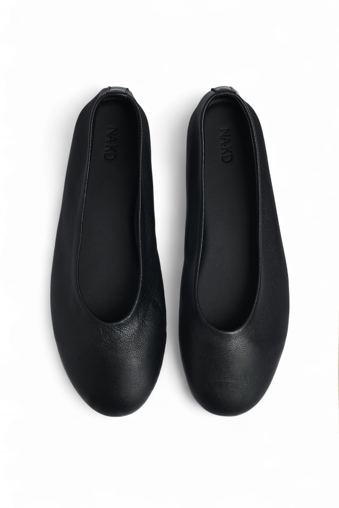 Premium Selection Unlined Leather Ballerina - Flats - Black - EU 40 - NA-KD / NAKD