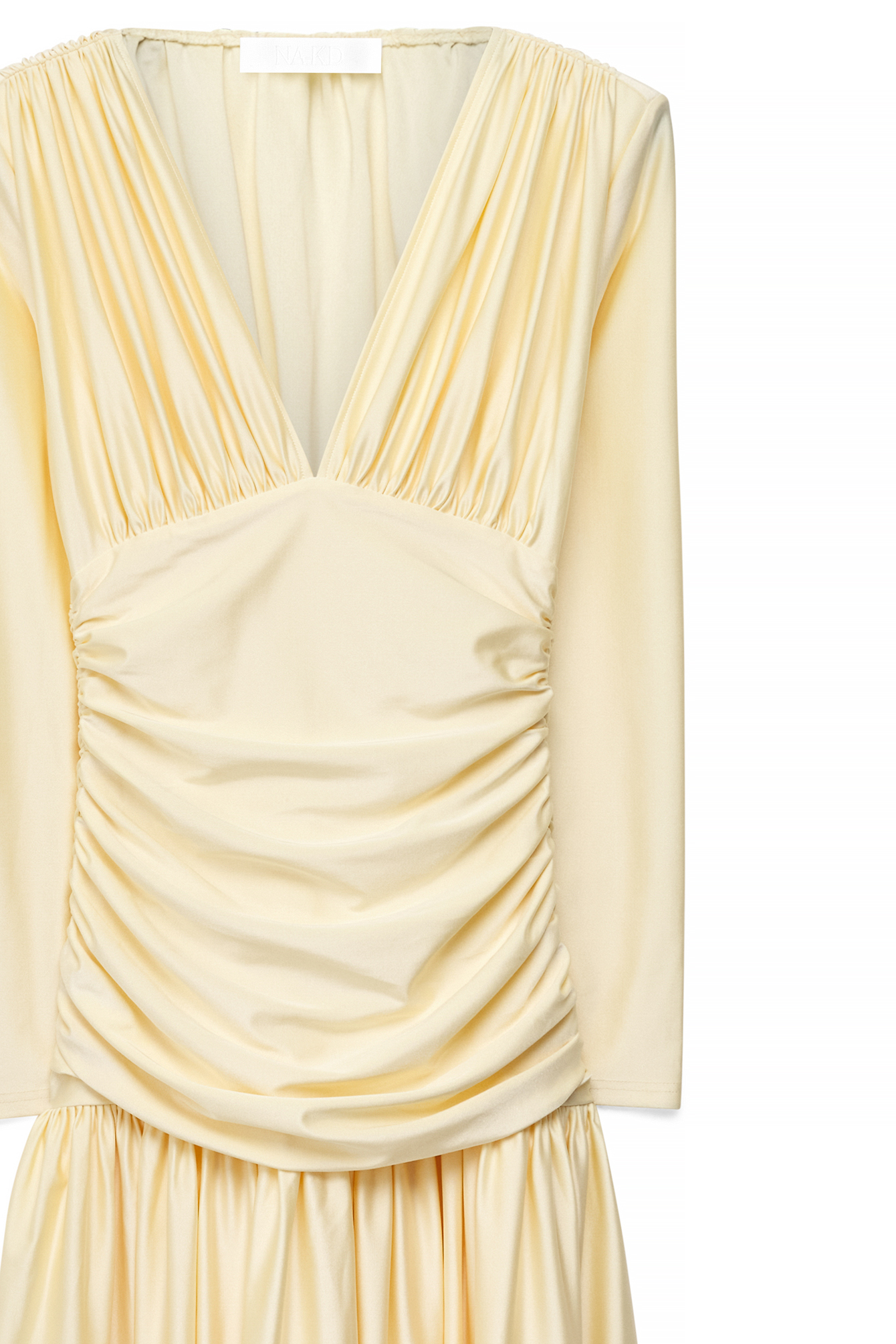 slim fit dress slacks Josephine HJ x NA-KD Scarf Gown Yellow