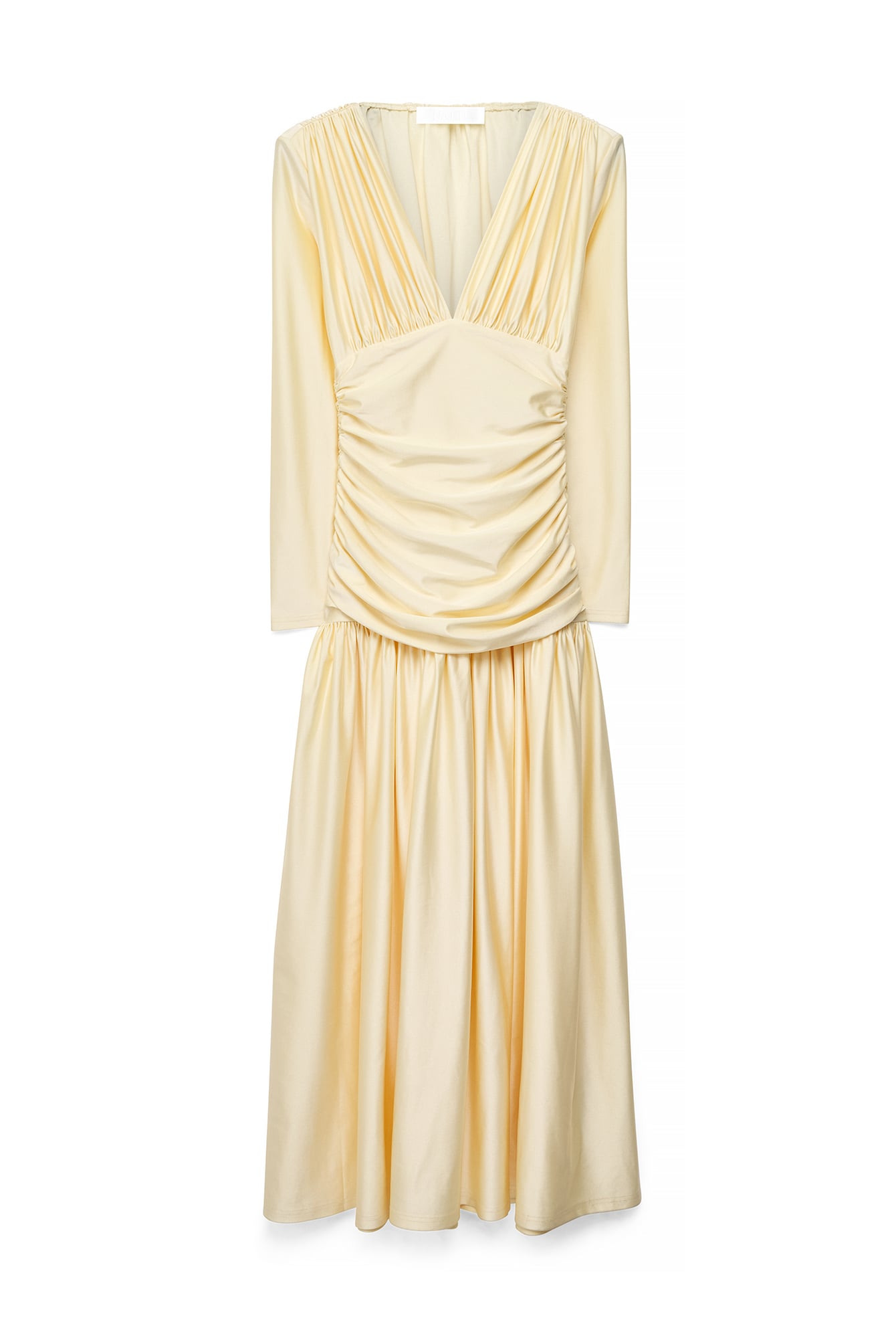 slim fit dress slacks Josephine HJ x NA-KD Scarf Gown Yellow main image 1