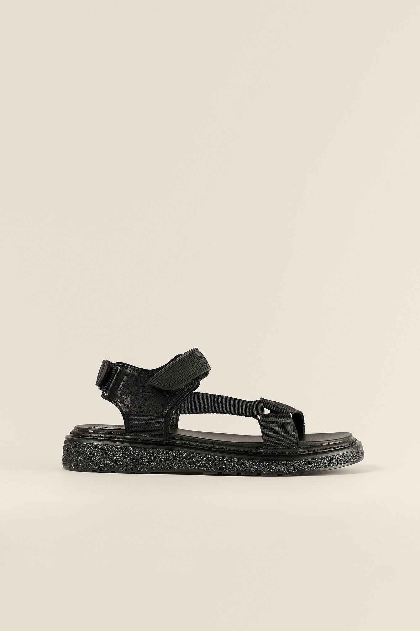 Black Fremstillet Af Velcro Sandaler
