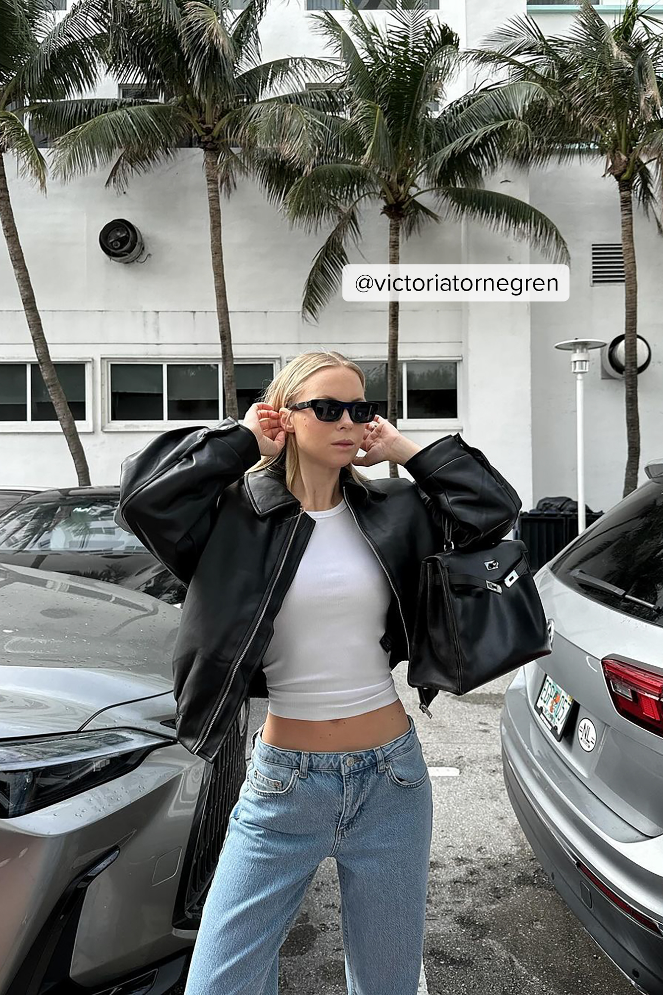 Padded PU bomber jacket