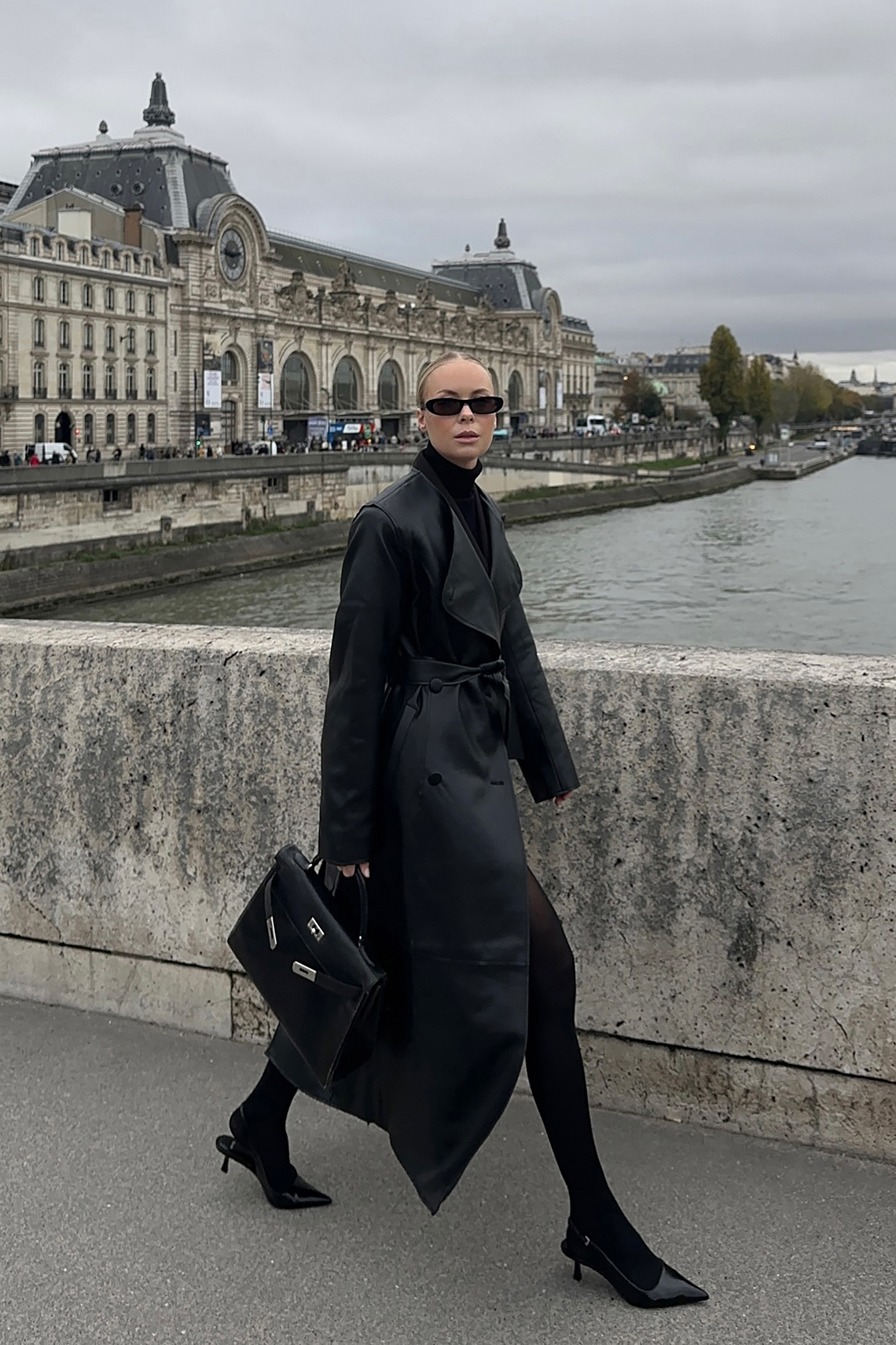Marked Waist Pu Coat Black | NA-KD