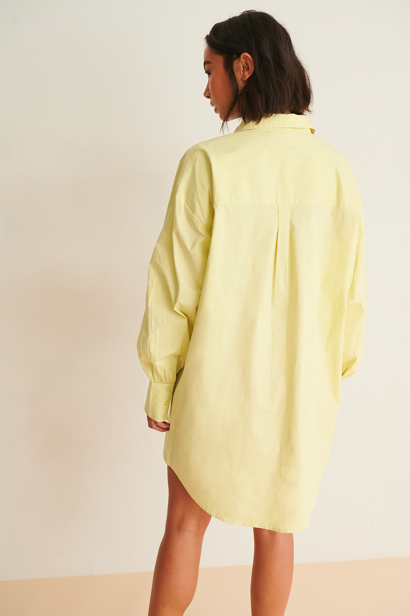 Oversized Shirt Dress Yellow | na-kd.com