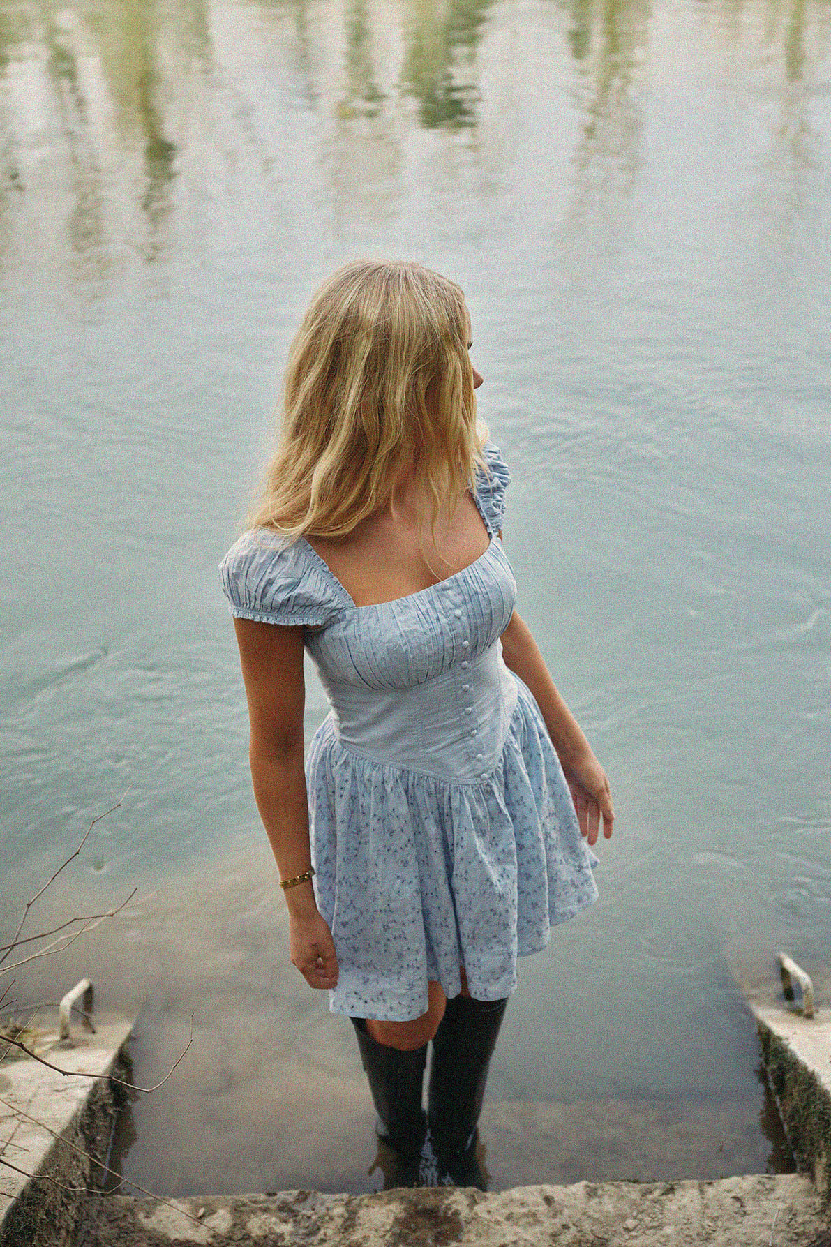 Anglaise Mini Dress Blue | NA-KD