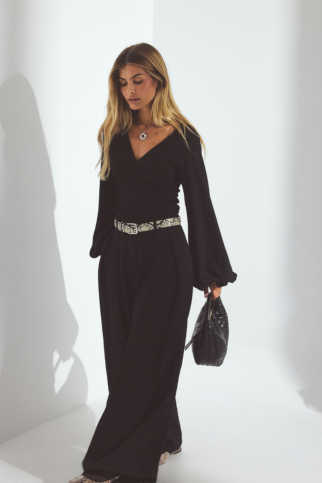 NA-KD Volume Sleeve Blouse - Blouses - Black - XS (EU 32) - NA-KD / NAKD