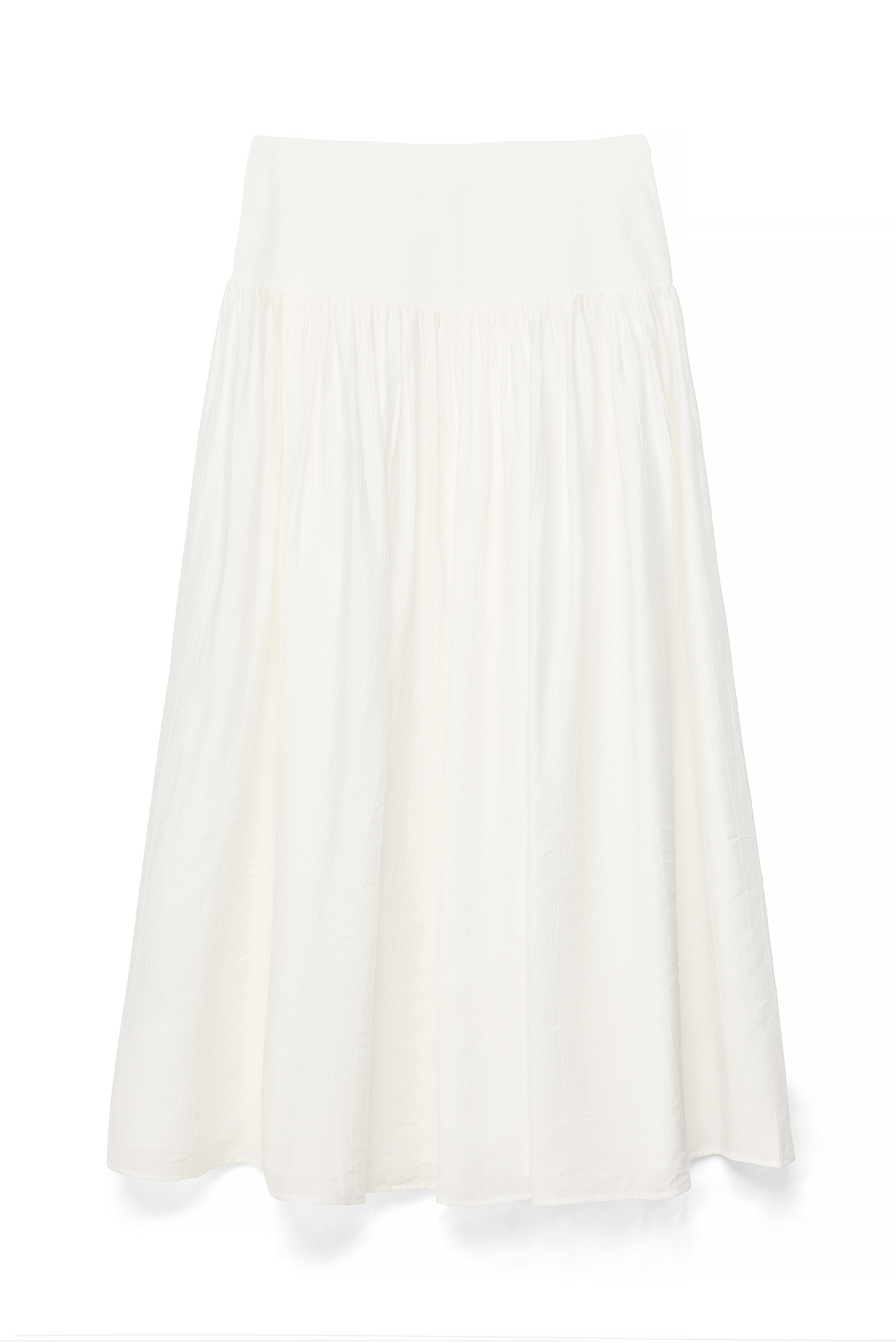 White Waist Detail Maxi Skirt