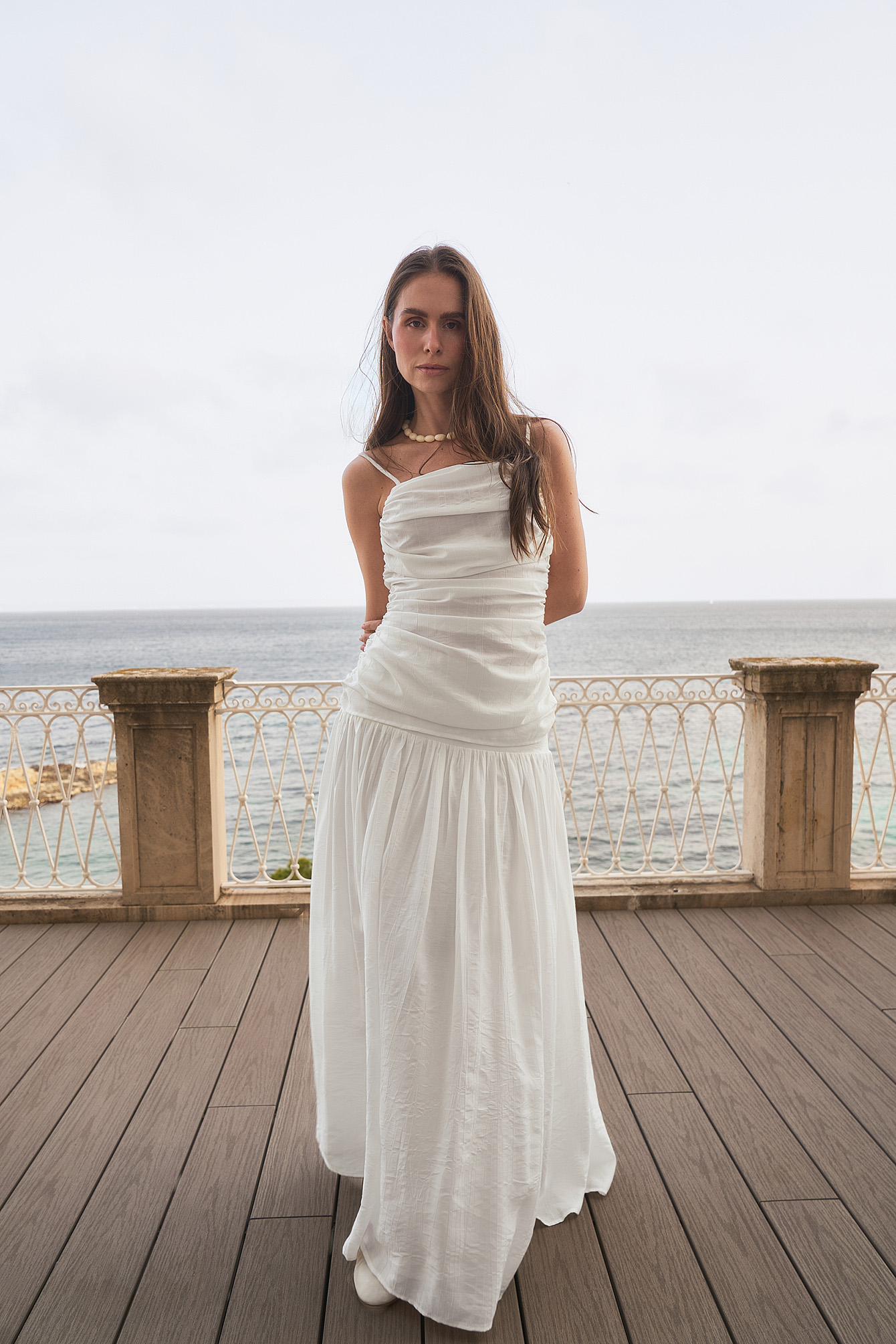 Maria Kragmann x NA-KD Maxirok met taille-detail - Zomer Rokjes - Wit - EU 32 - NA-KD / NAKD