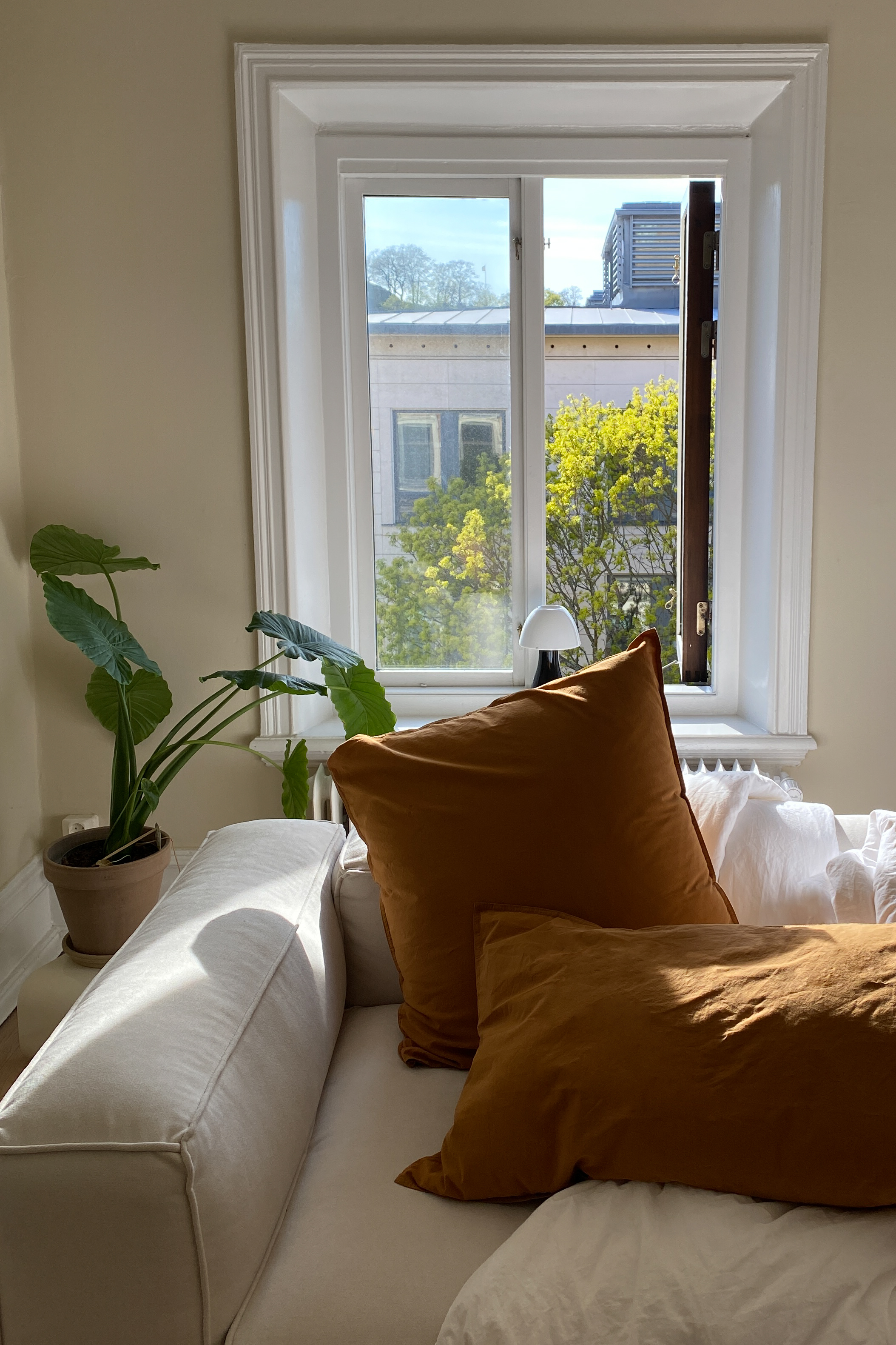 Washed Cotton Rectangular Pillowcase Brown NAKD