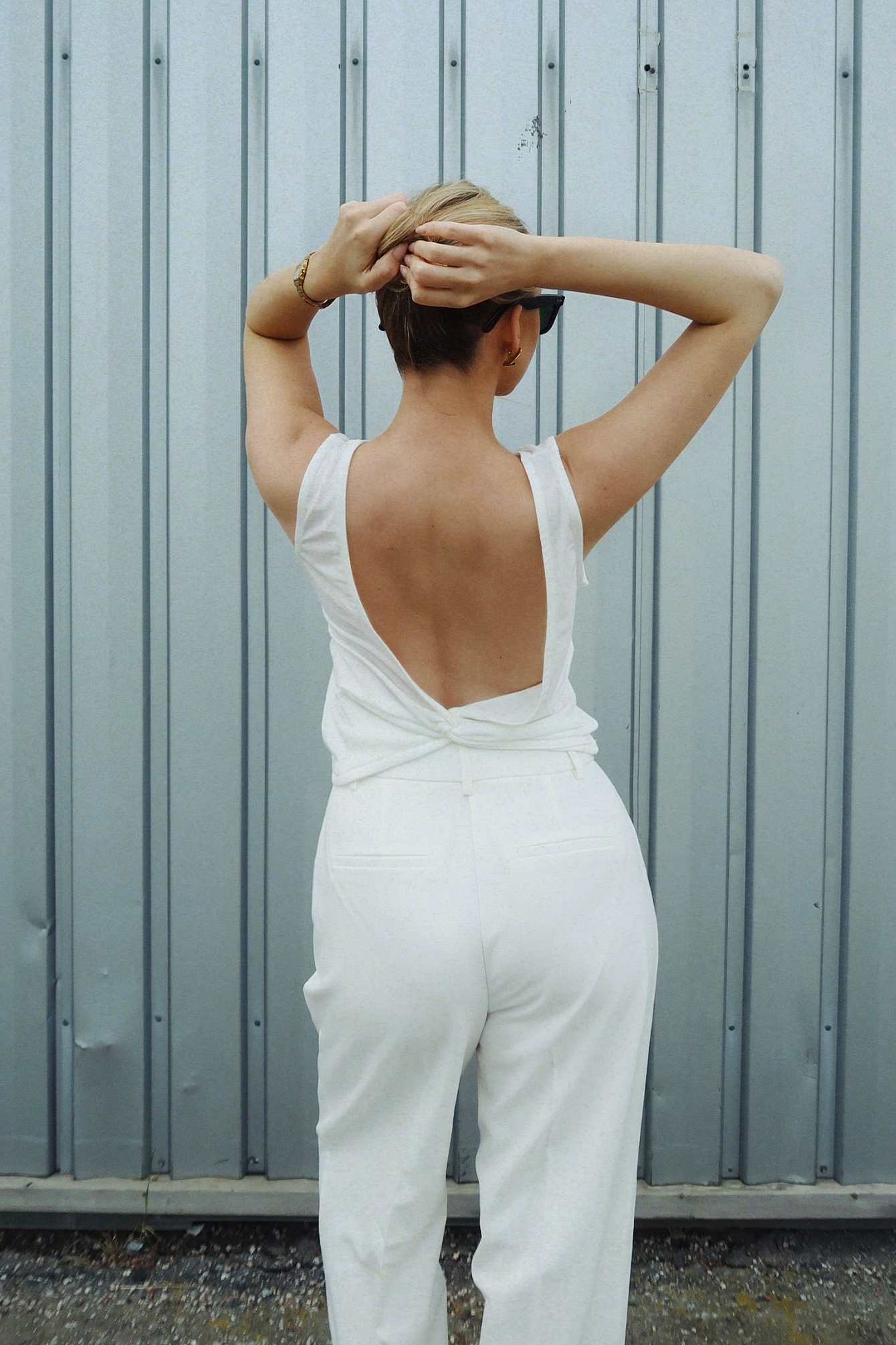 Womens White Open Back Tops | NA-KD