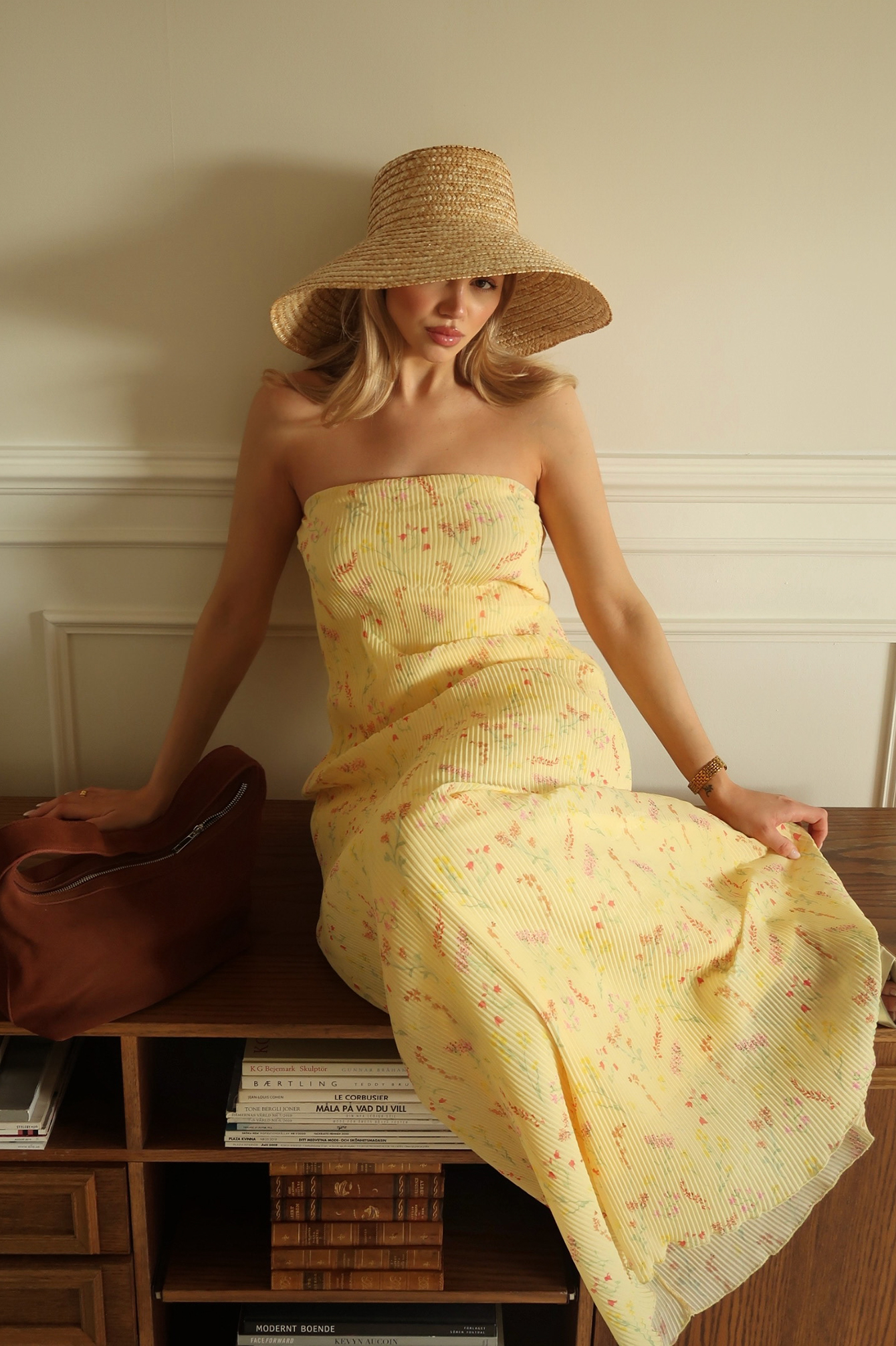 nakd fashion yellow dress Josephine HJ x NA-KD Scarf Gown Yellow main image 1
