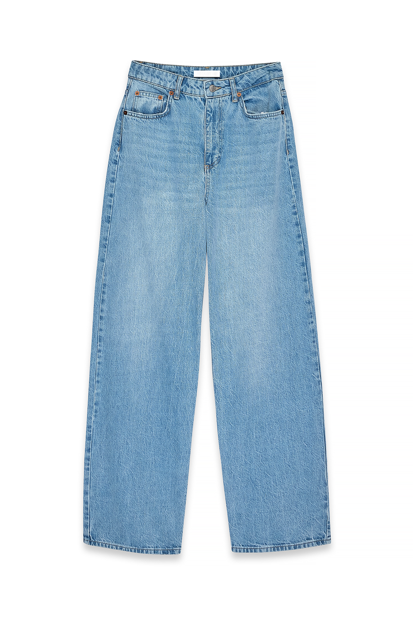 Loose Low Waist Long Jeans Blue | NA-KD