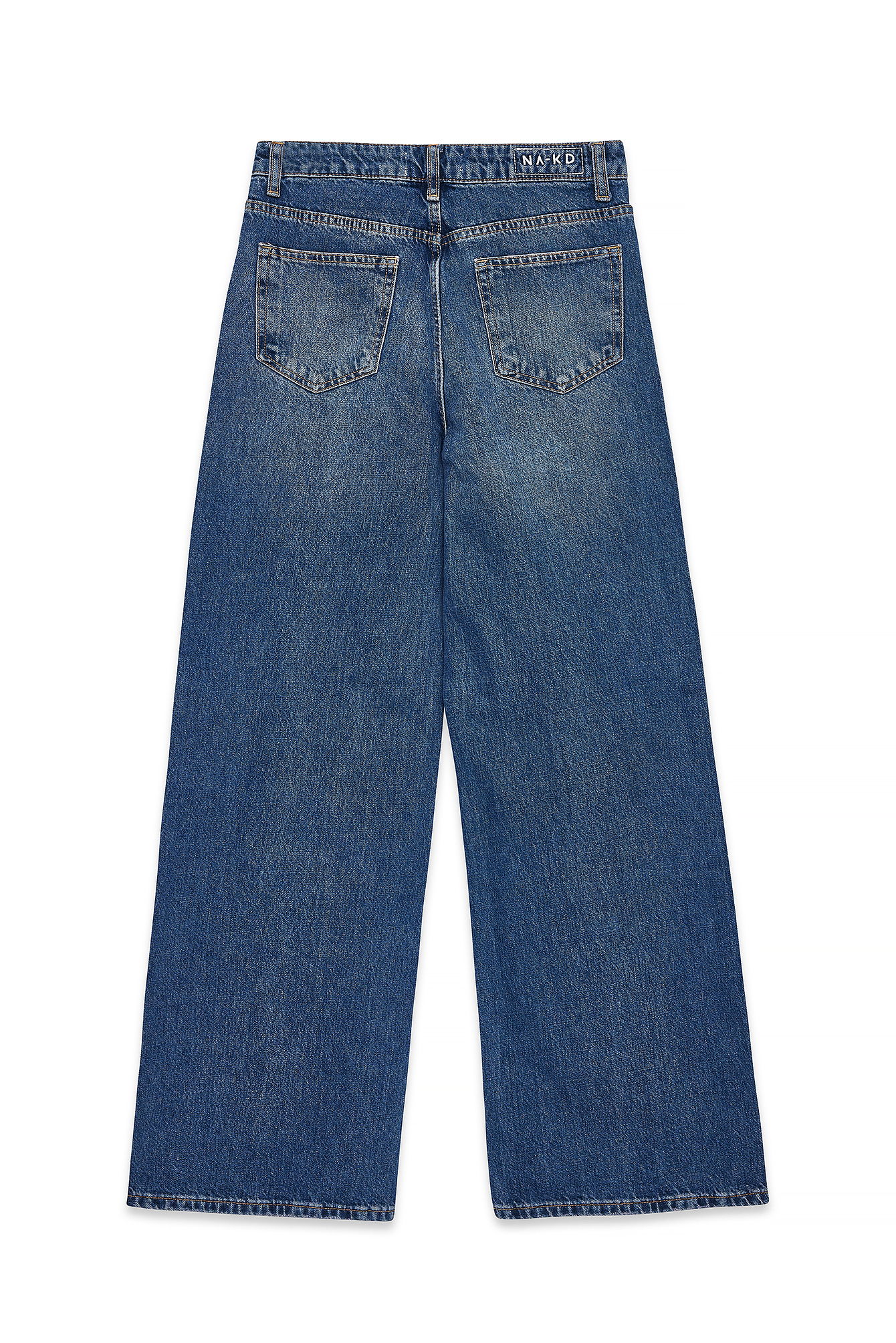 Loose Low Waist Long Jeans Black | NA-KD