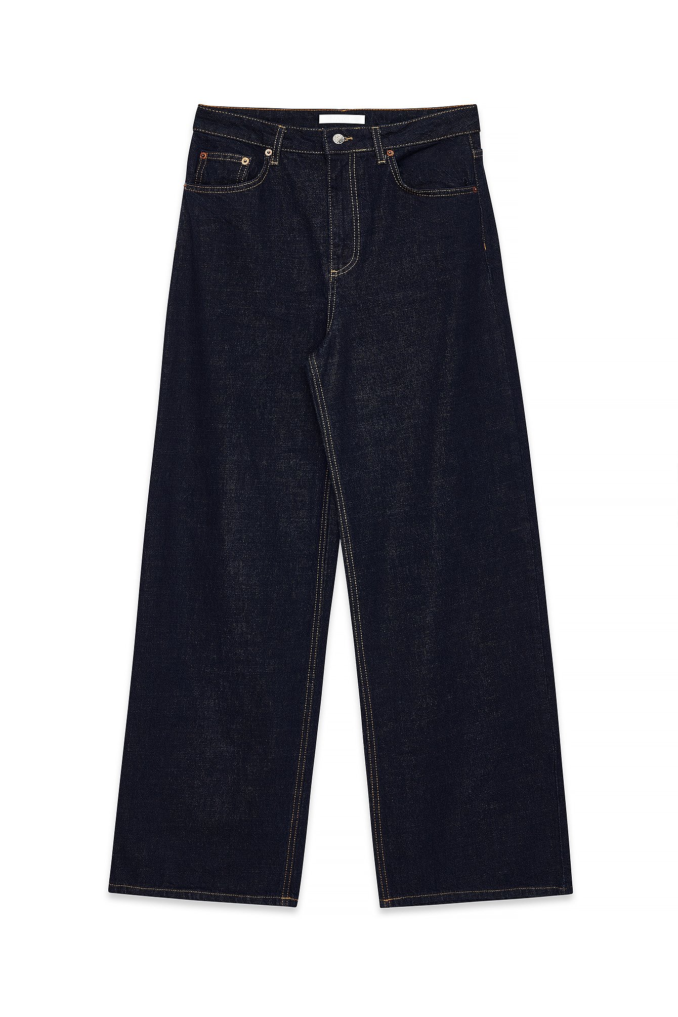 Loose Low Waist Long Jeans Blue | NA-KD
