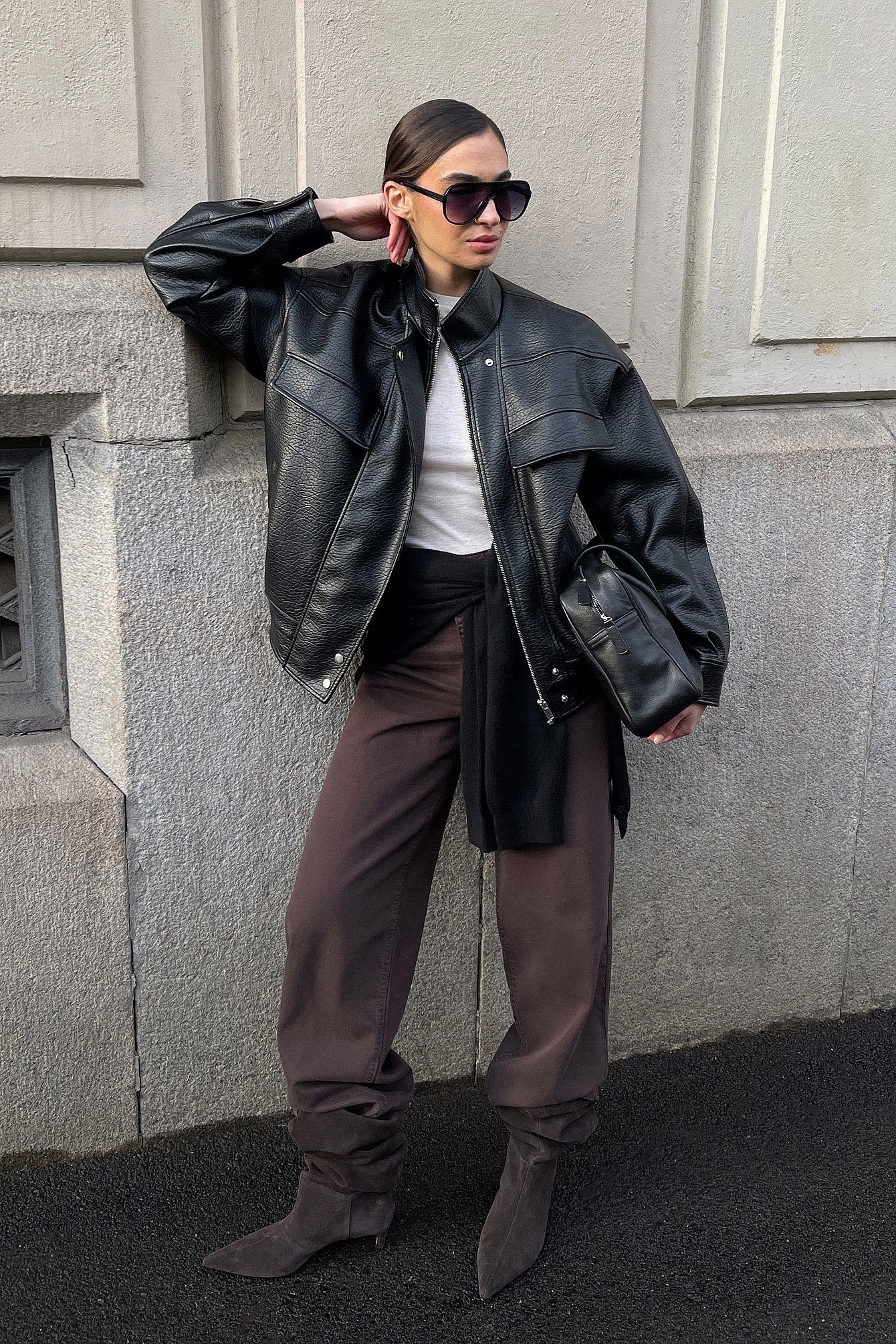 NA-KD Wide High Waist Jeans - Wide Jeans - Brown - EU 44 - NA-KD / NAKD