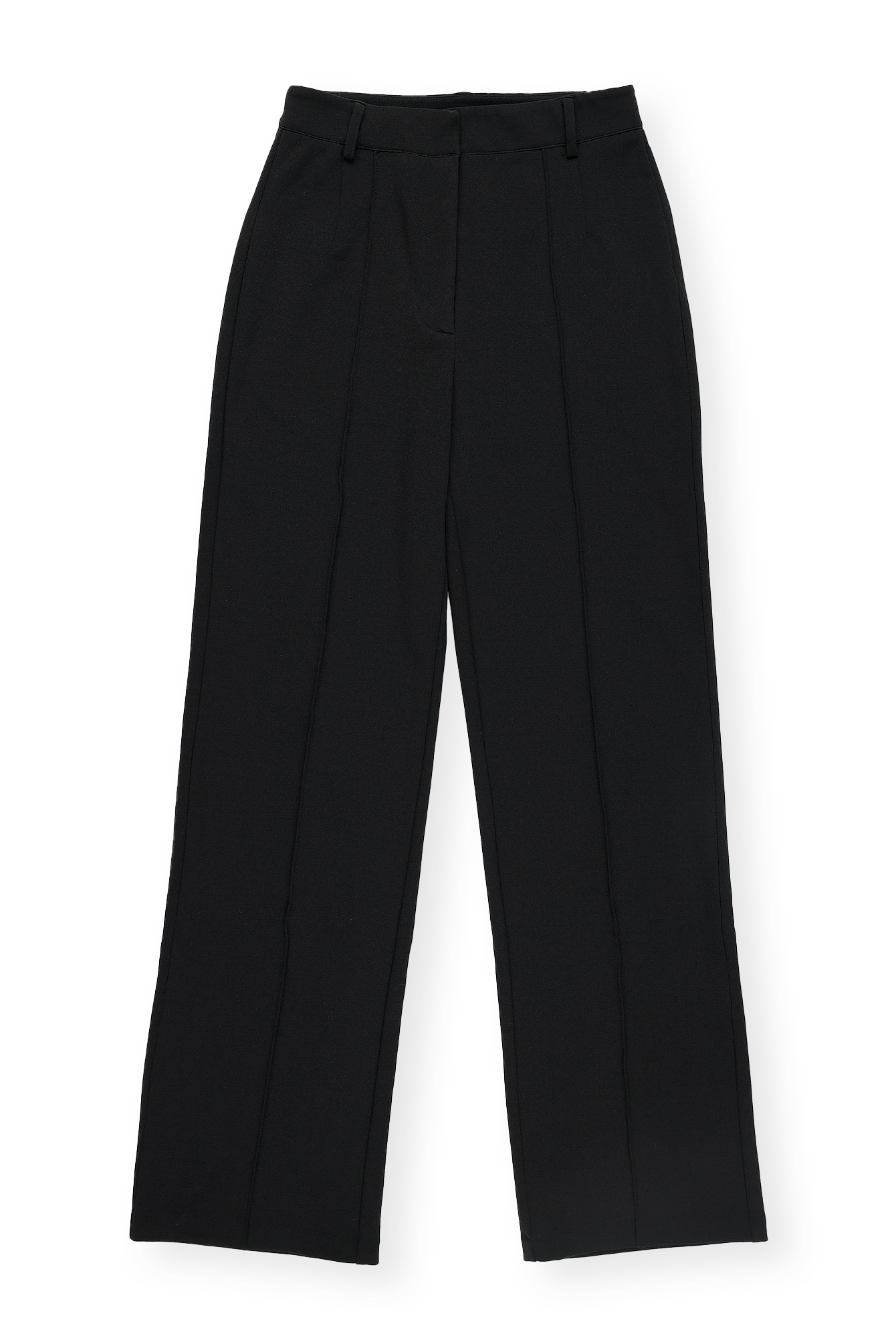 Structured Flowy Elastic Waist Pants Black | NA-KD display picture 1