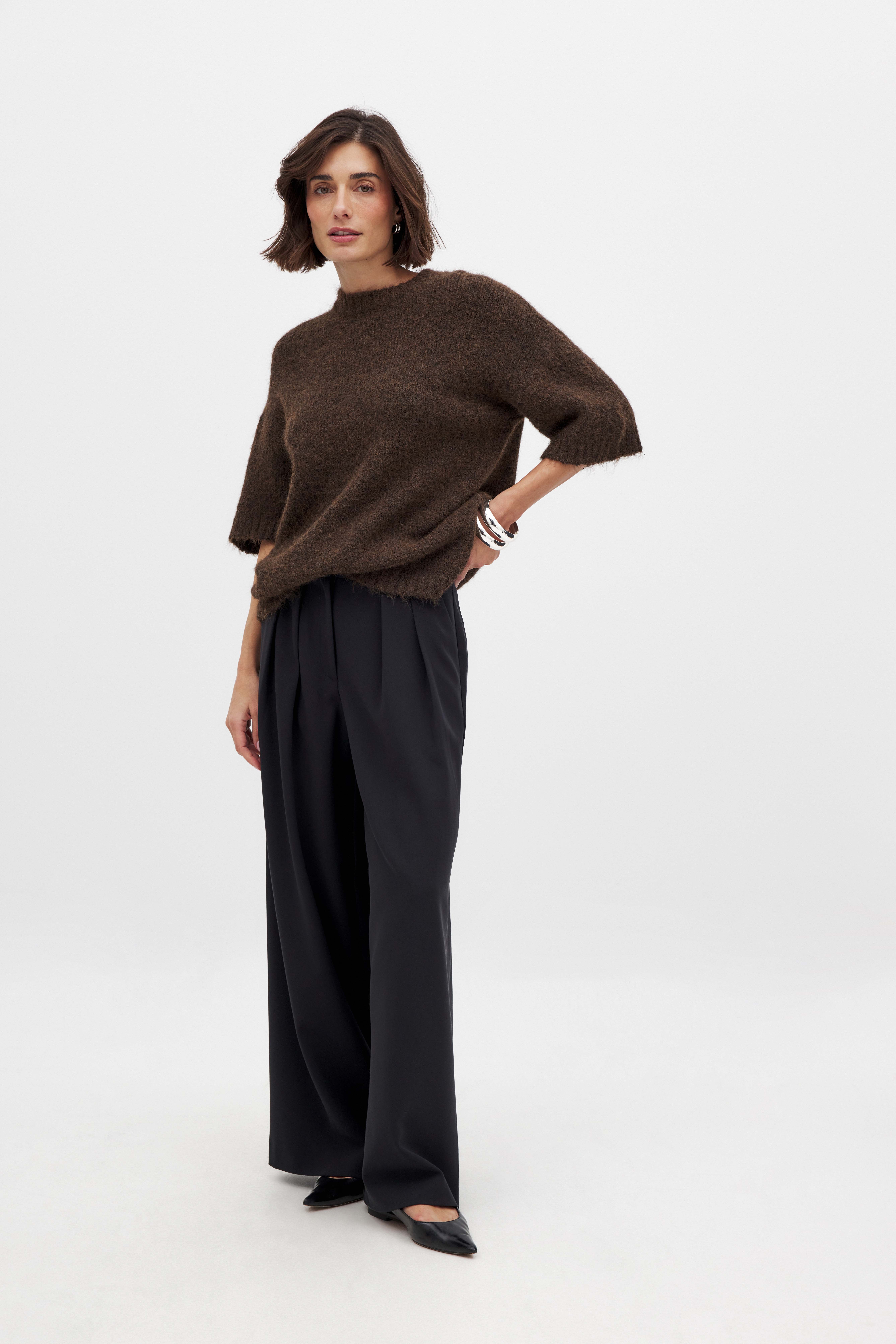 NA-KD Wide High Waist Suit Pants - Work Trousers - Black - EU 36 - NA-KD / NAKD