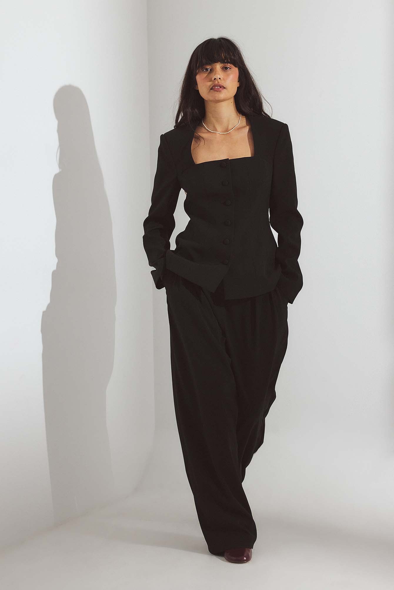 Wide High Waist Suit Pants Black | NA-KD Wide High Waist Suit Pants Black | NA-KD