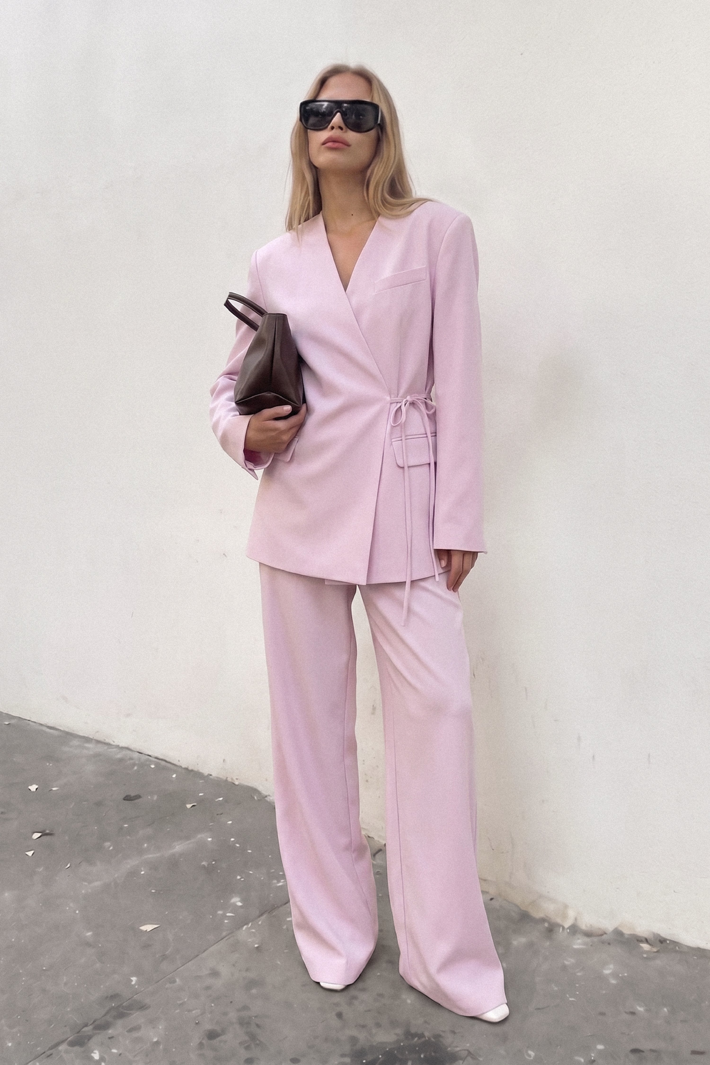 Pantalón de tiro medio y pernera ancha - Pantalones rectos - Pink - EU 32 - NA-KD / NAKD