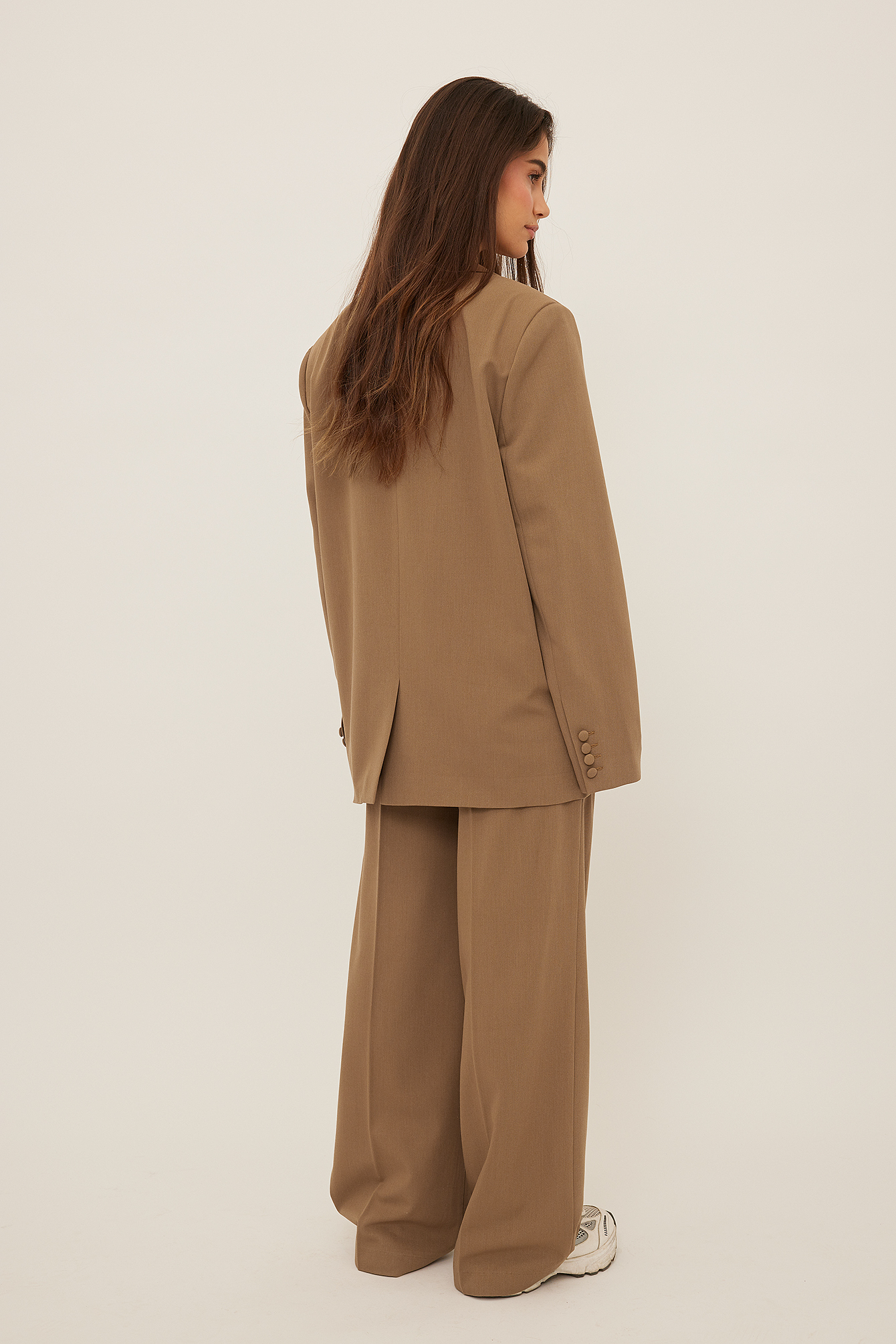 Wide Long Suit Pants Brown | na-kd.com