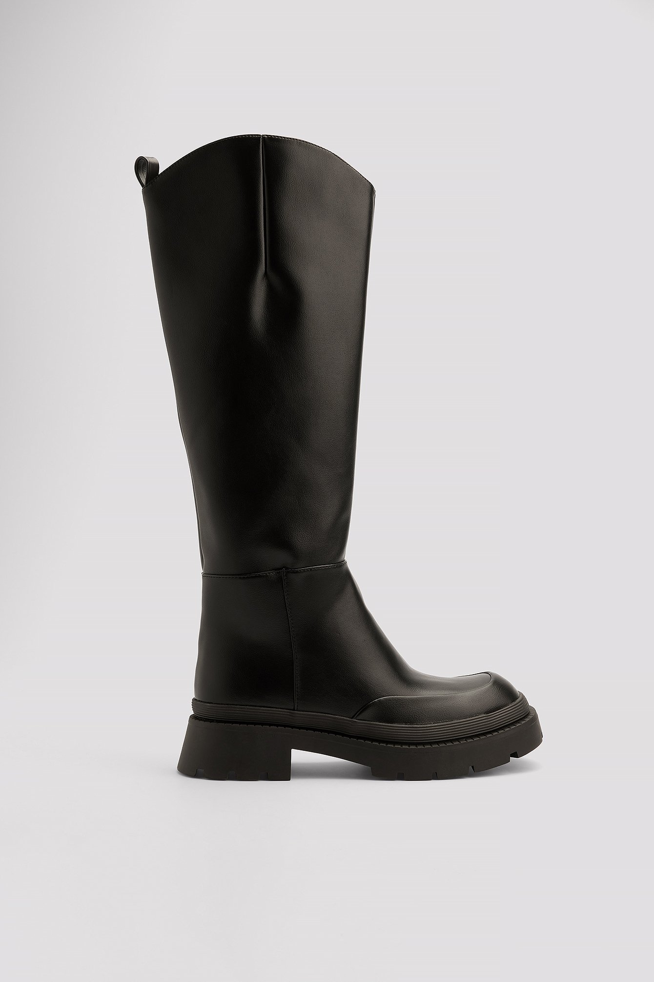 Wide Rounded Shaft Boots Black | NA-KD