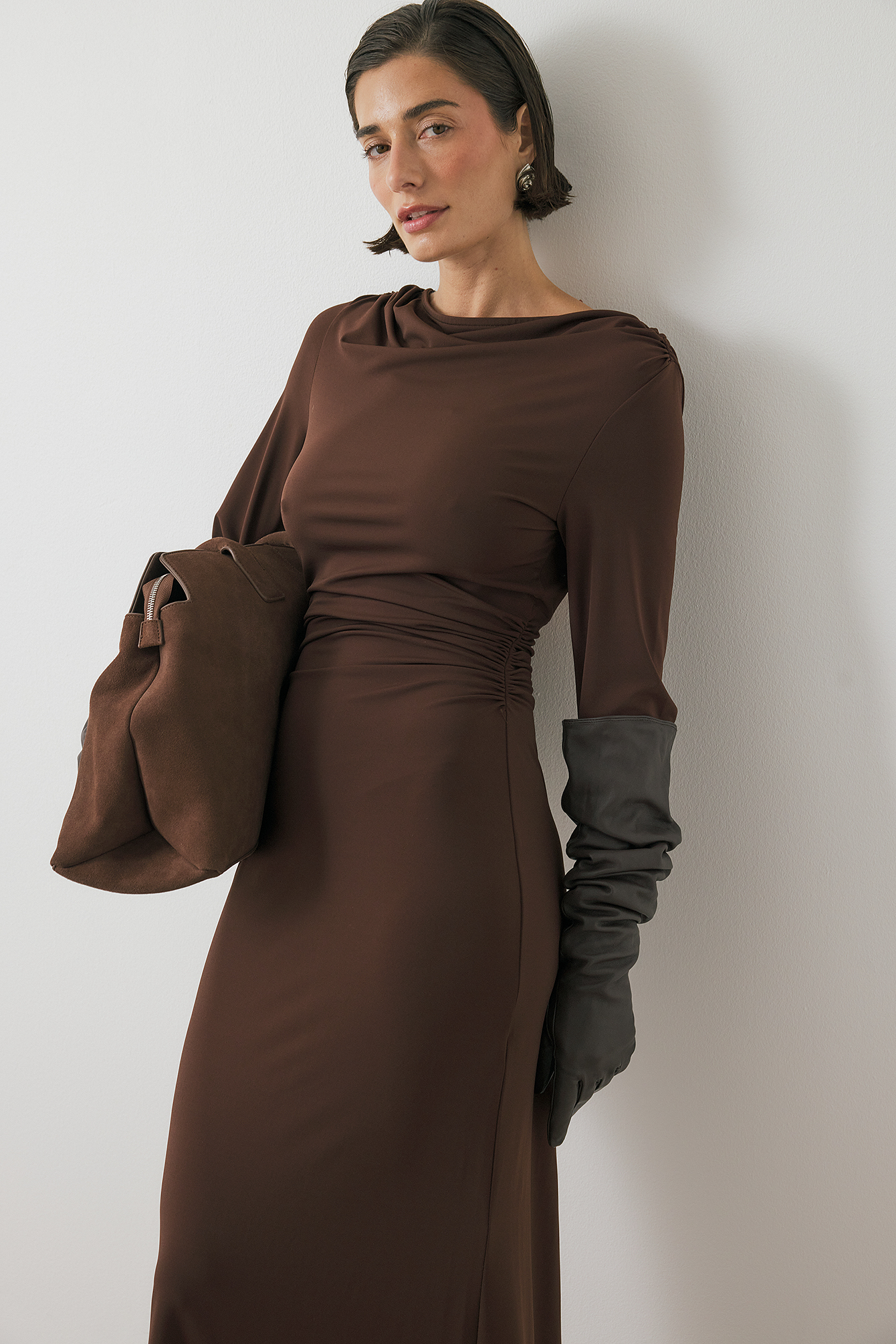 a line cocktail dress with short sleeves Top Picks Dusty Blue Formal Dress