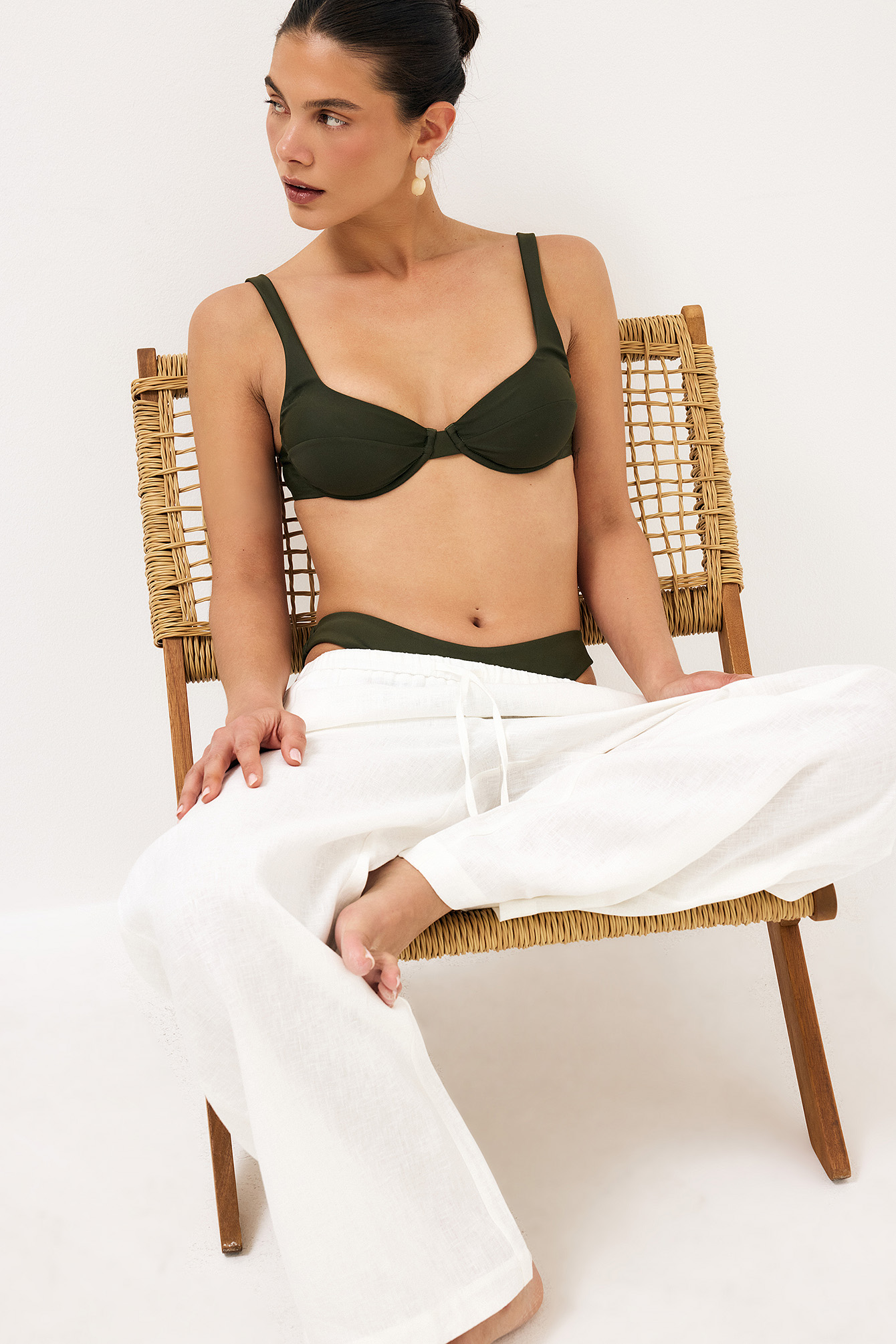 Bikinibh met brede bandjes - Bikini's - Groen - EU 70A - NA-KD / NAKD