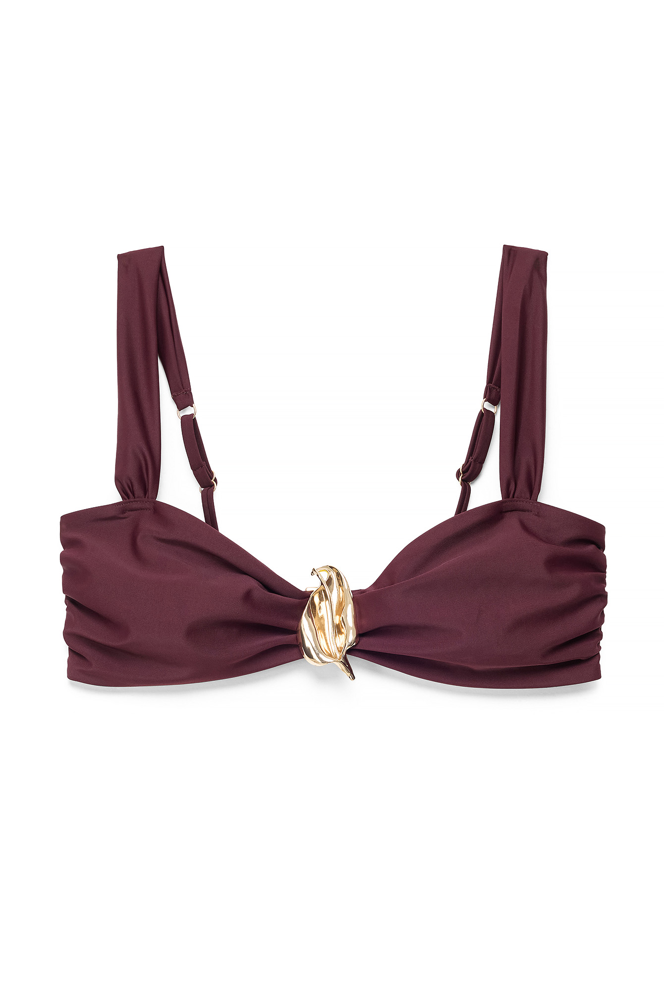 Aubergine Bikinitopp med breda band