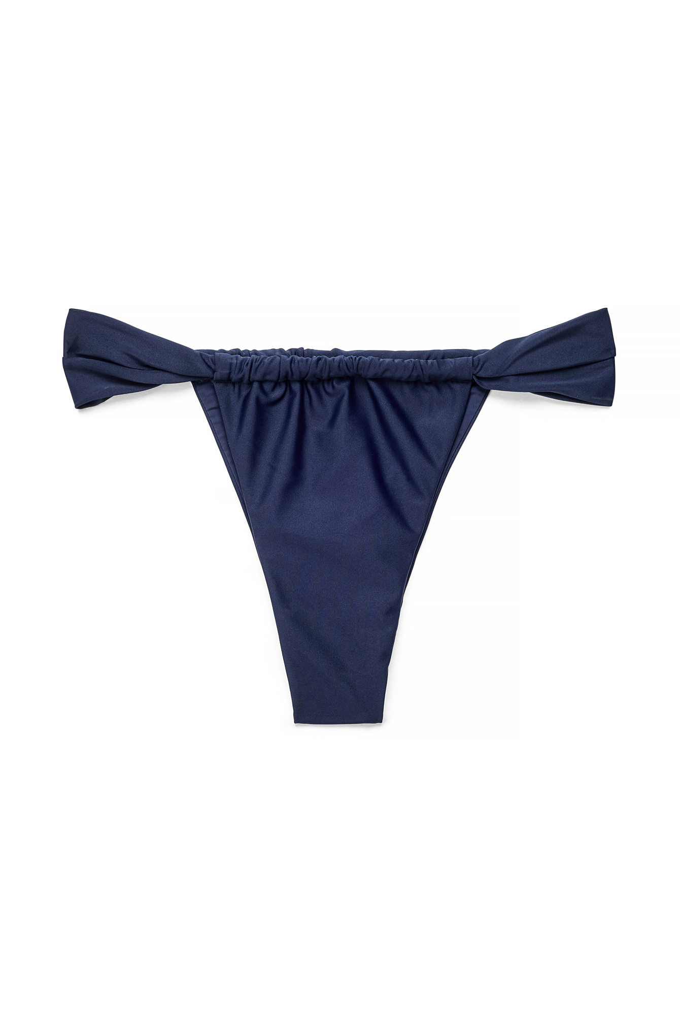 Gedrapeerde bikinislip met wijde band - Bikini's - Blauw - XS - NA-KD / NAKD