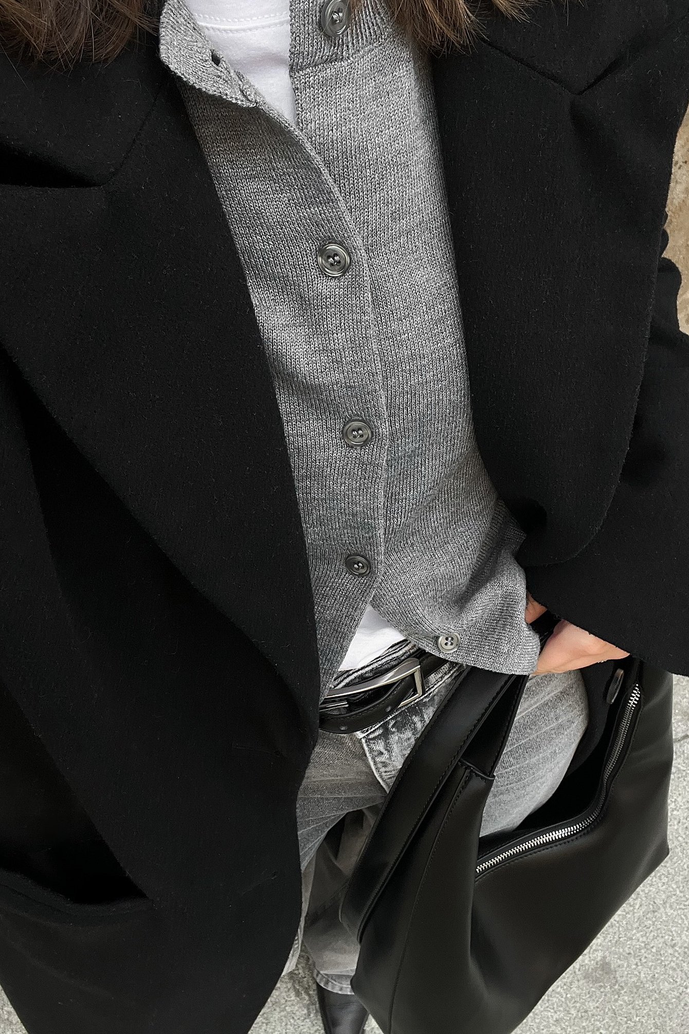 Fine Knitted Cardigan Grey | NA-KD