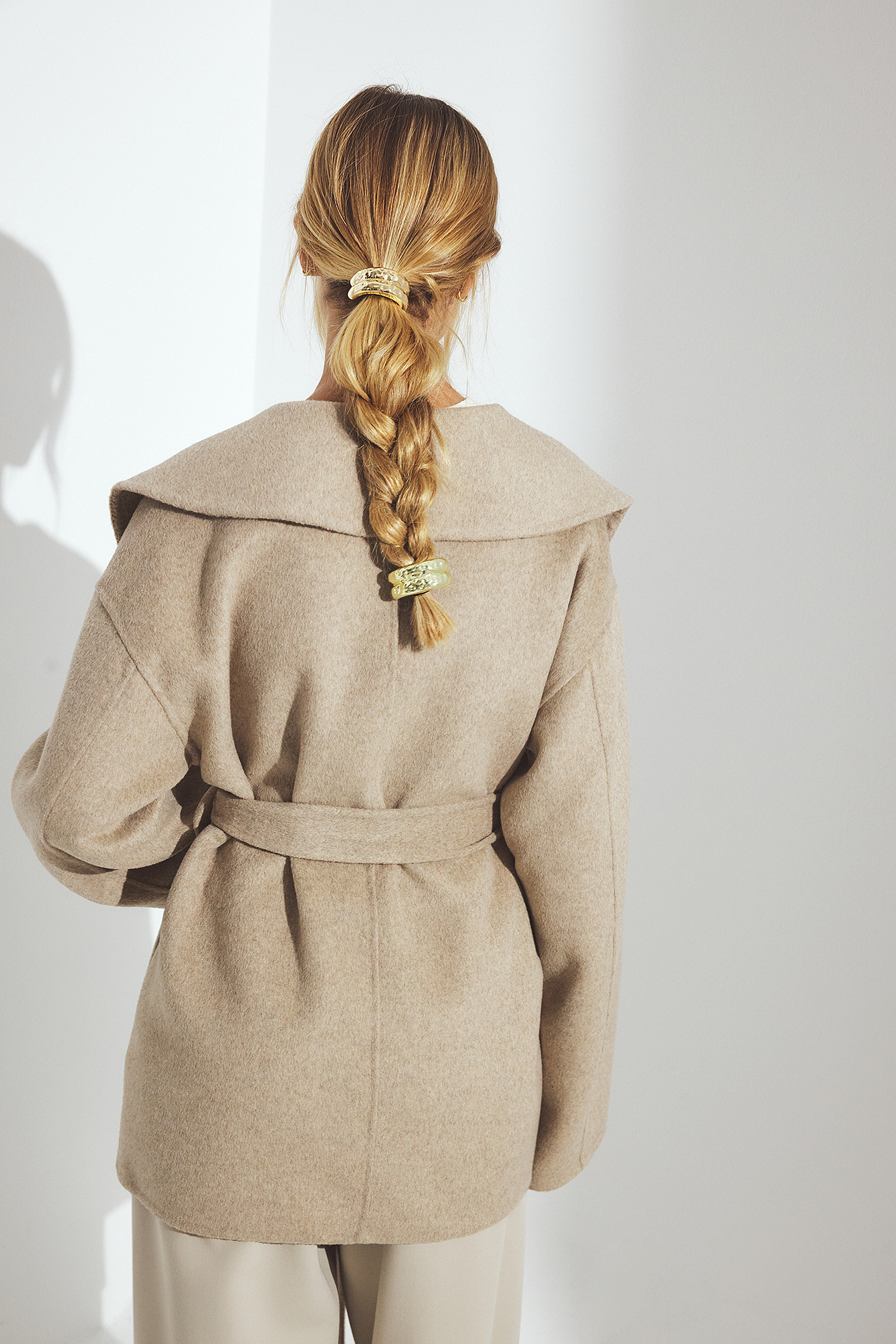 Oversized Wool Blend Short Coat Brown | NA-KD