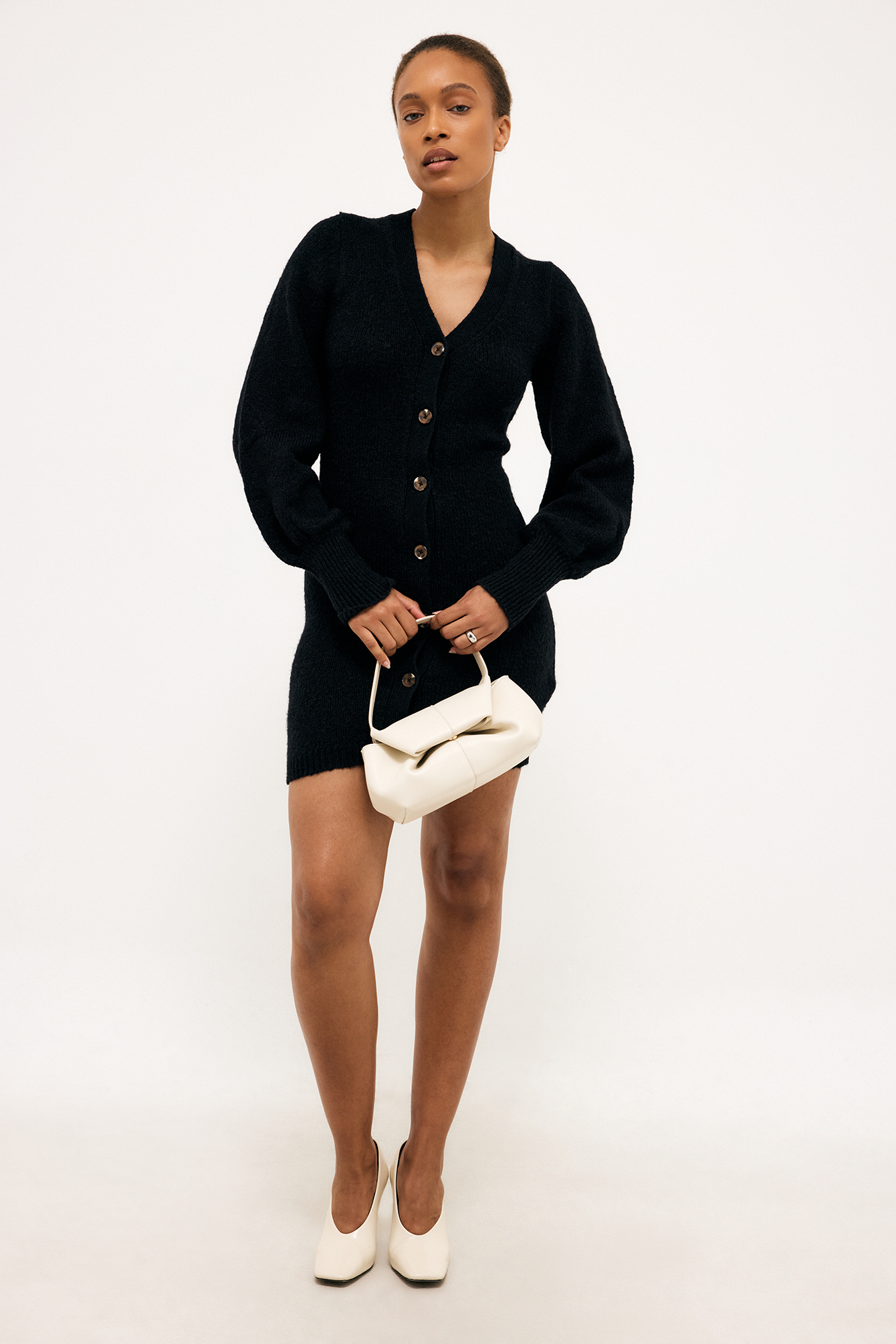 Knitted Crochet Mini Dress Brown | NA-KD