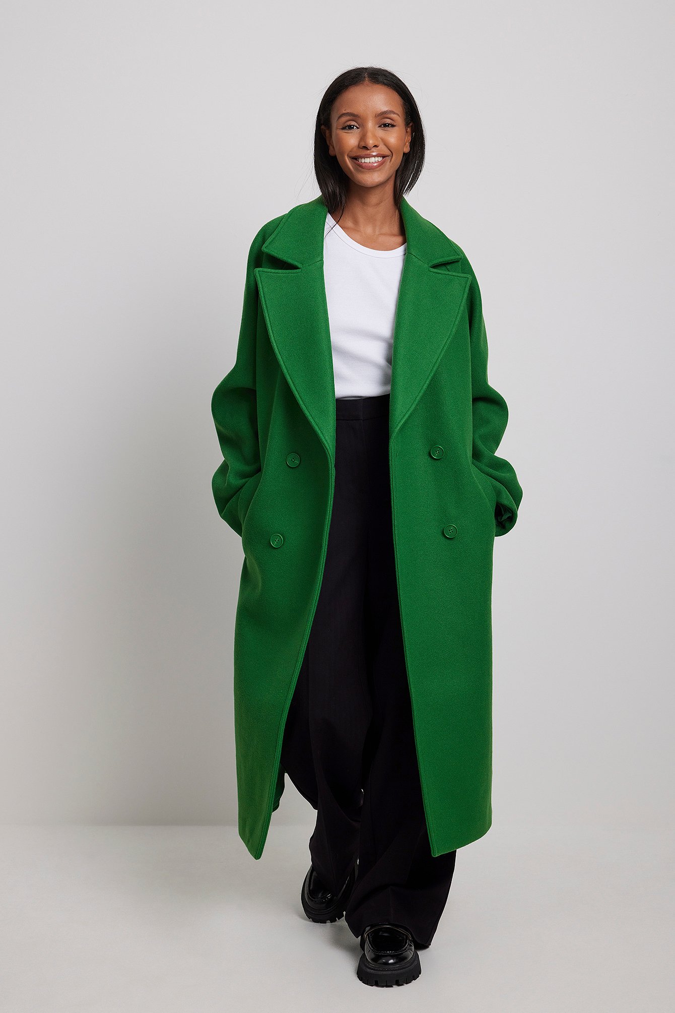 long manteau vert