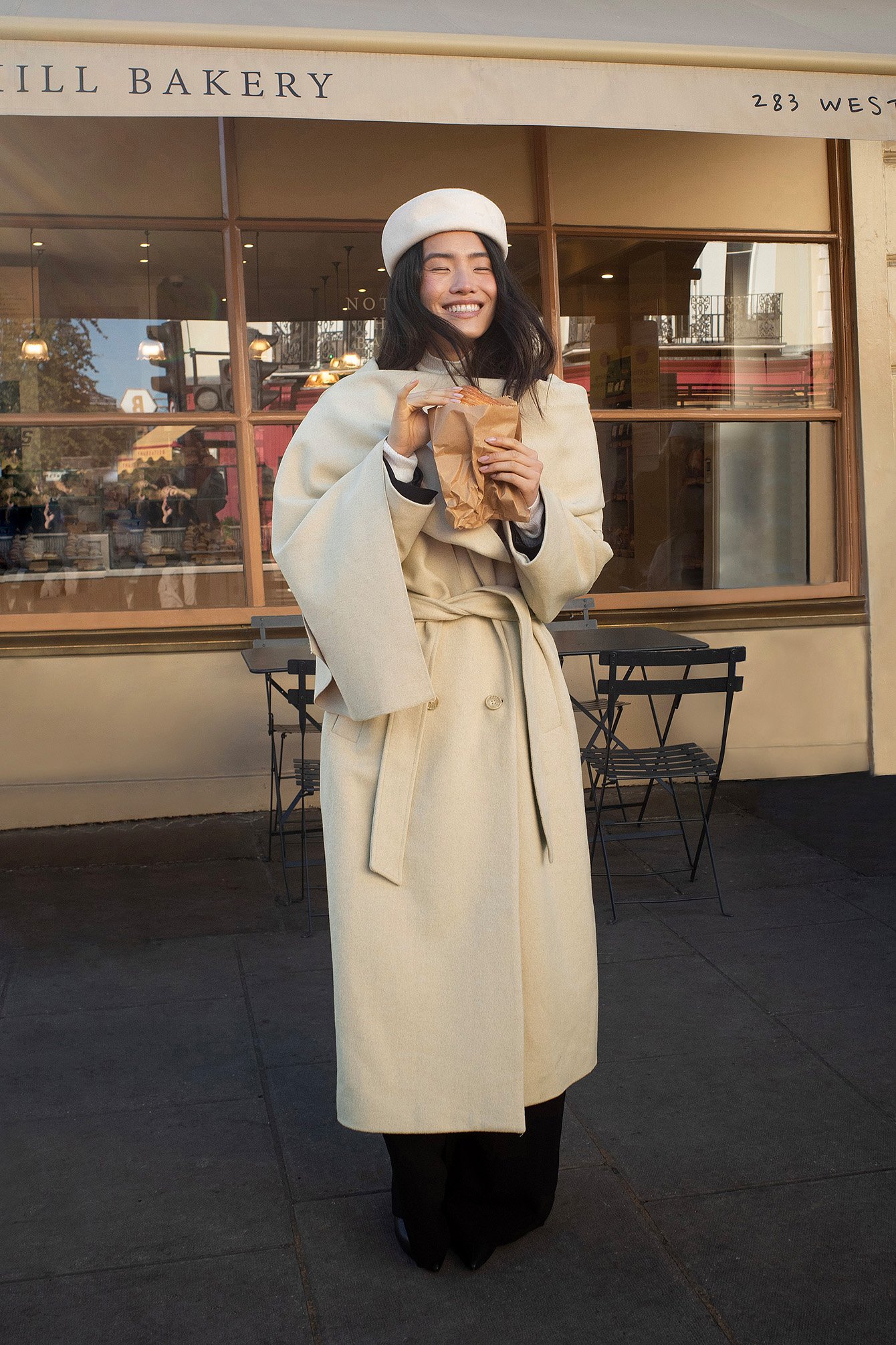 NA-KD Wool Blend Scarf Detail Coat - Winter Jackets - Beige - EU 42 - NA-KD / NAKD