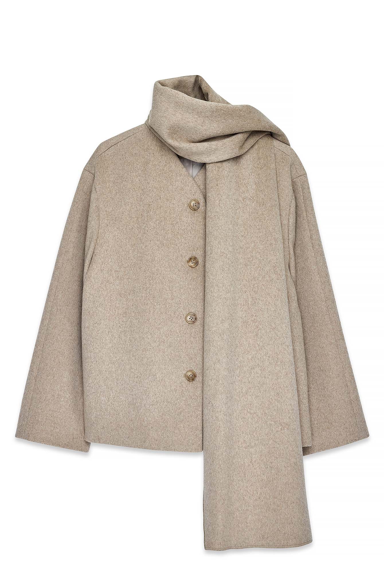 Sharp Shoulder Short Coat Brown | NA-KD