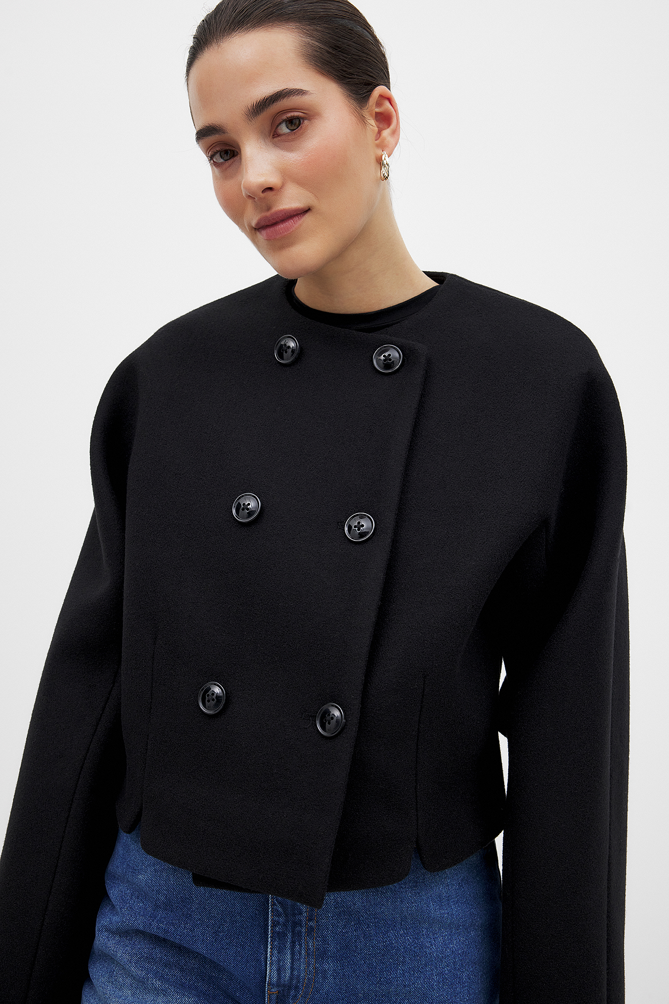 ジャケット・アウター mieajunar lincoln wool short jacket wool_blend_short_jacket-1720-