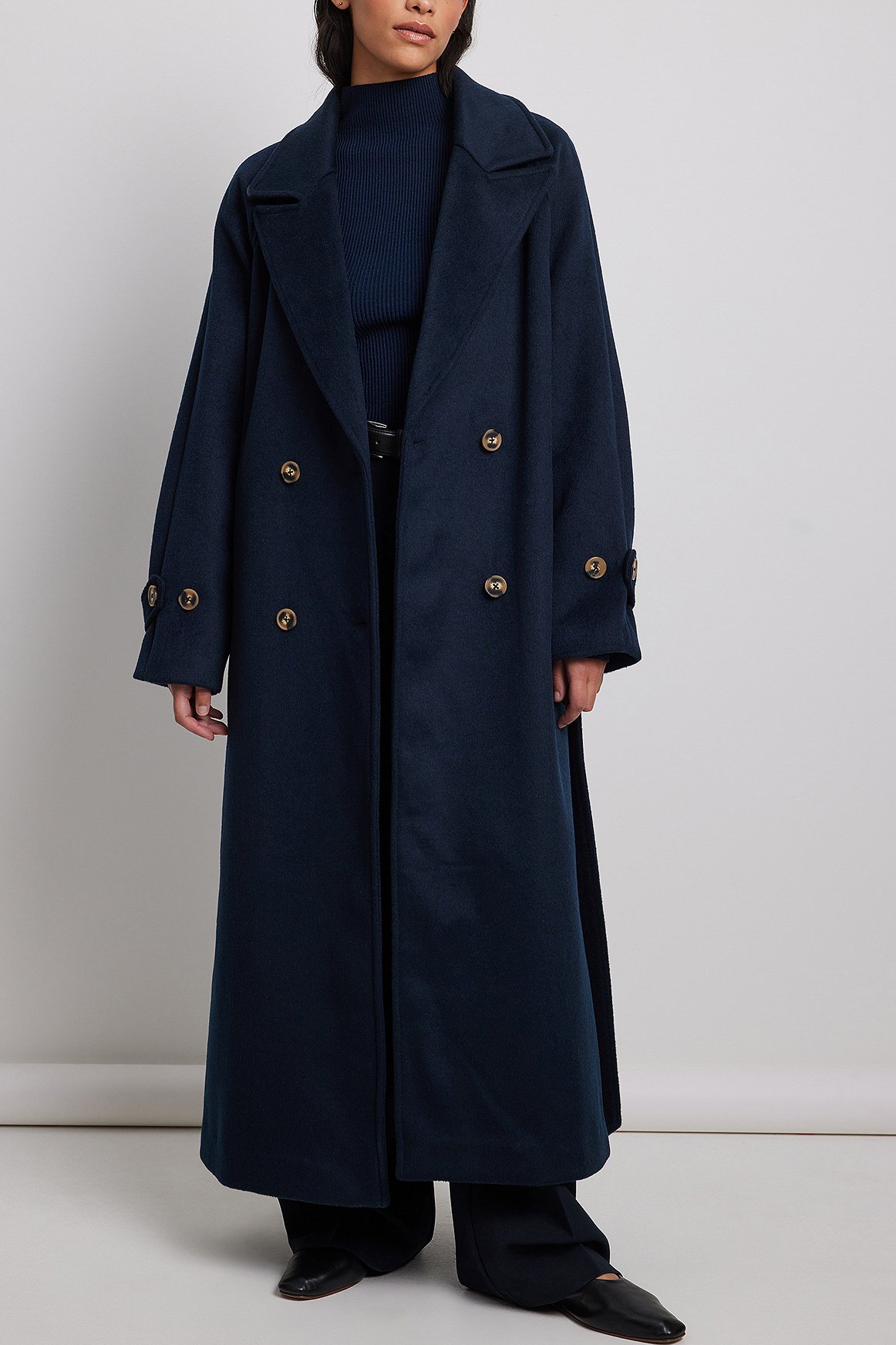 Wool Blend Coat Blue | NA-KD
