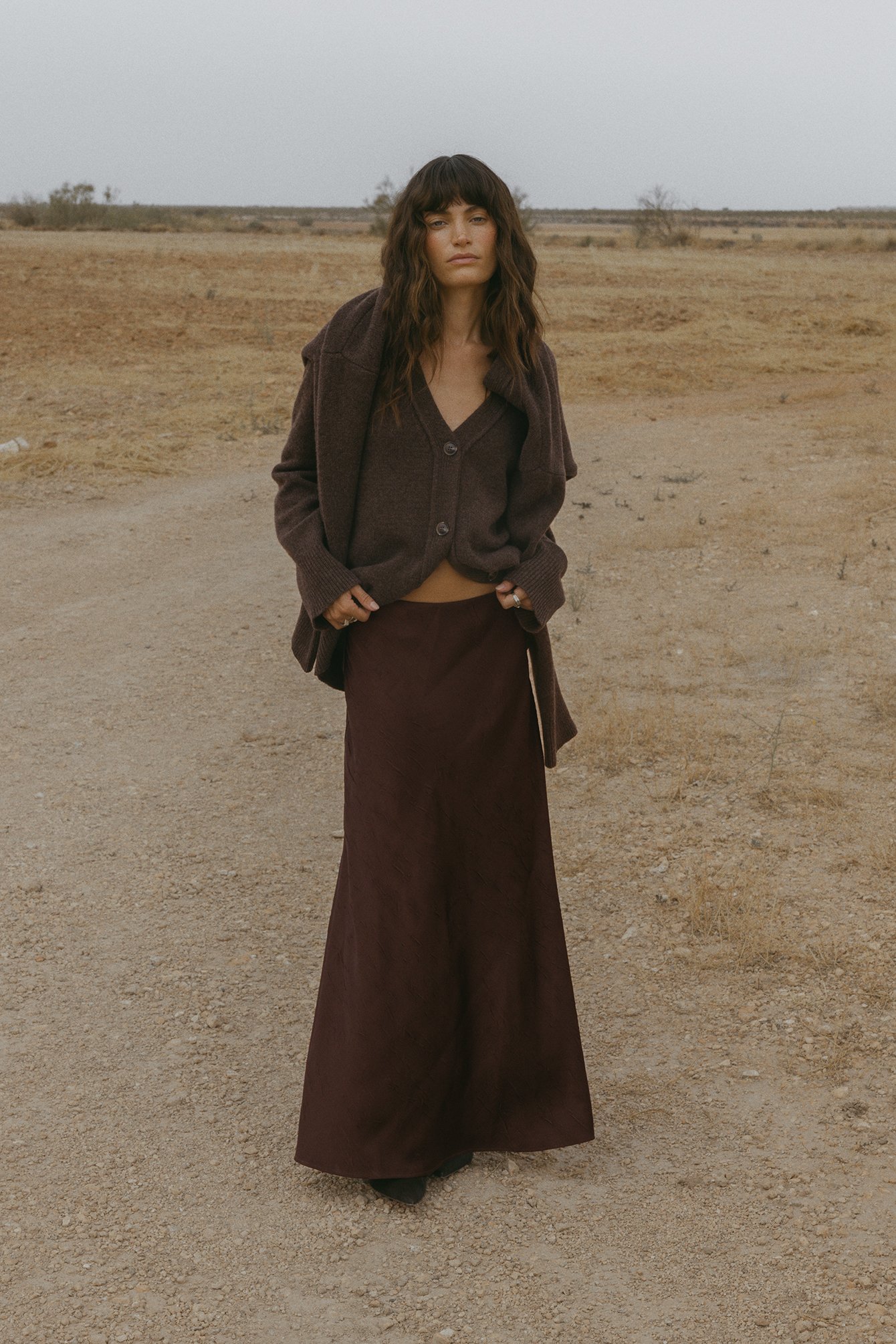 Premium Selection Wool Knitted Oversized Cardigan - Premium Quality - Brown - L (EU 42-44) - NA-KD / NAKD