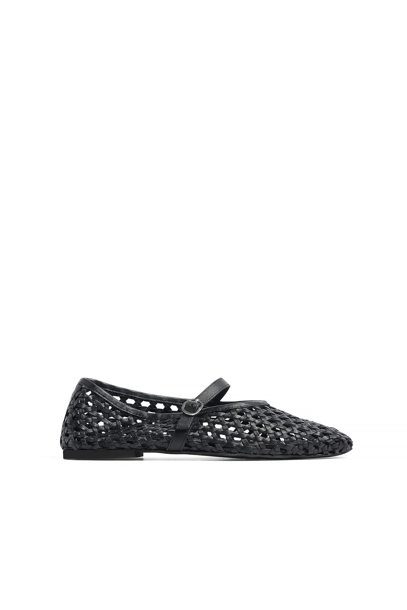 新品♡ Na.e ナエ　Urban Slingback Flats Black Wide Strap Leather Slingback Flats Black | NA-KD