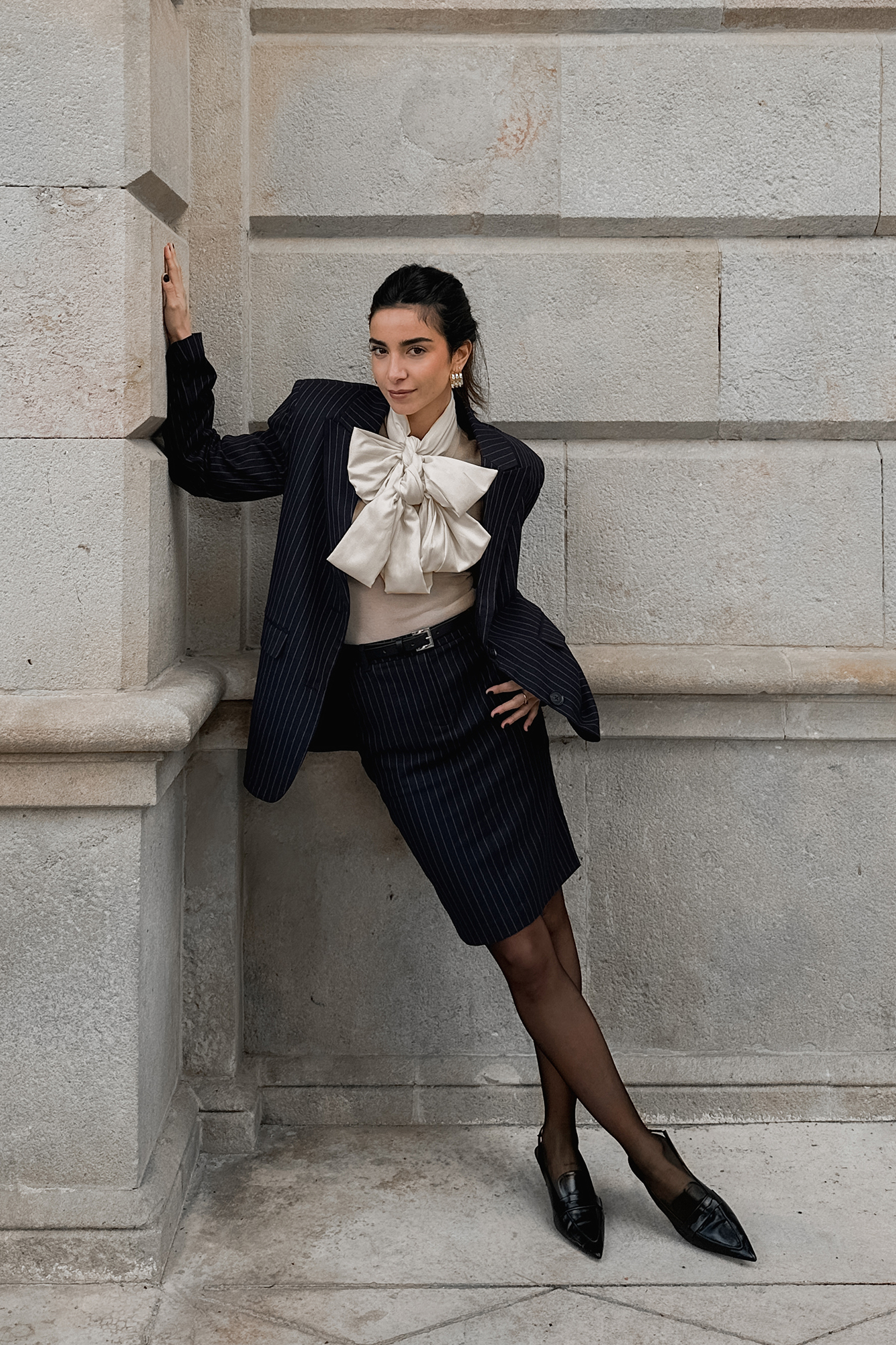 Women's Rust Solid Pencil Knee-Length Skirt