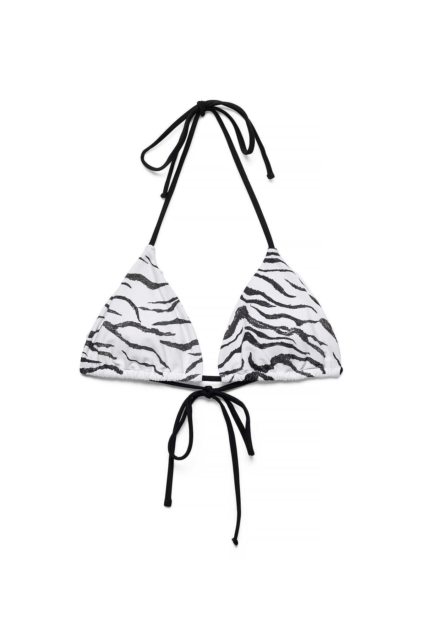 Zebra Zebra Printed Triangle Bikini Top
