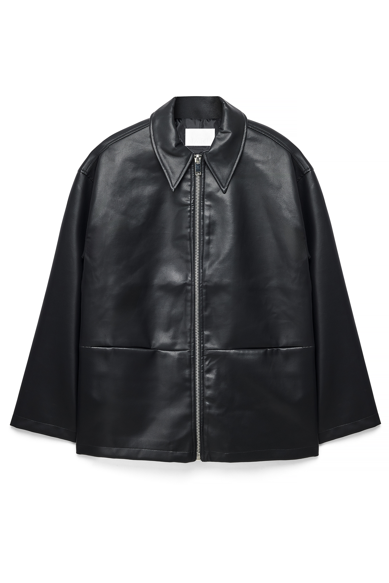 Black Veste zippée en similicuir