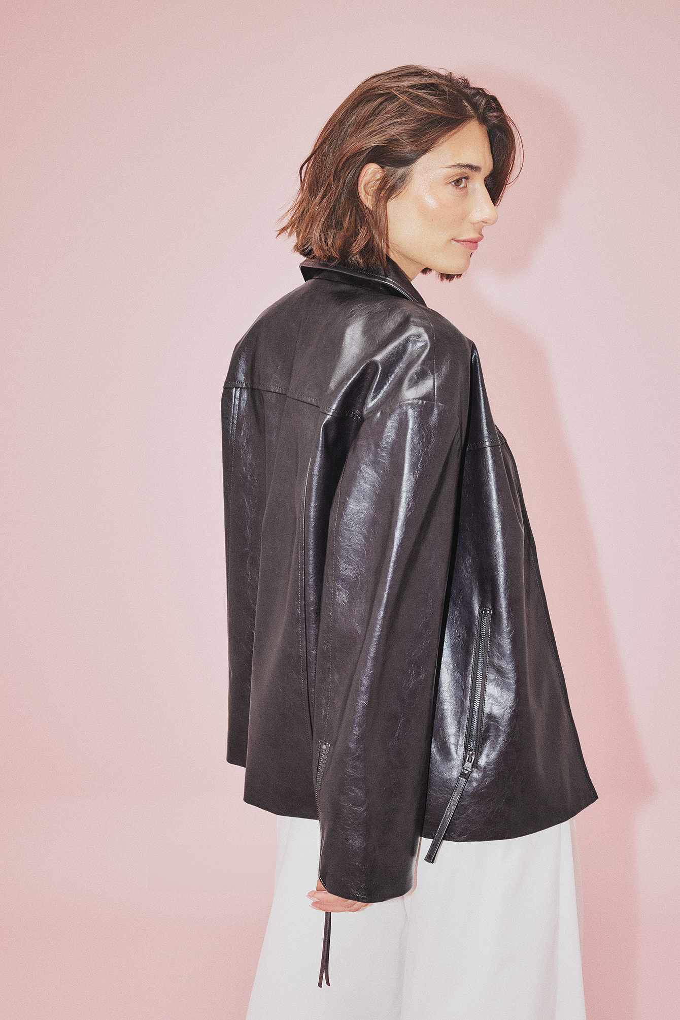 Pu Jacket Grey | NA-KD
