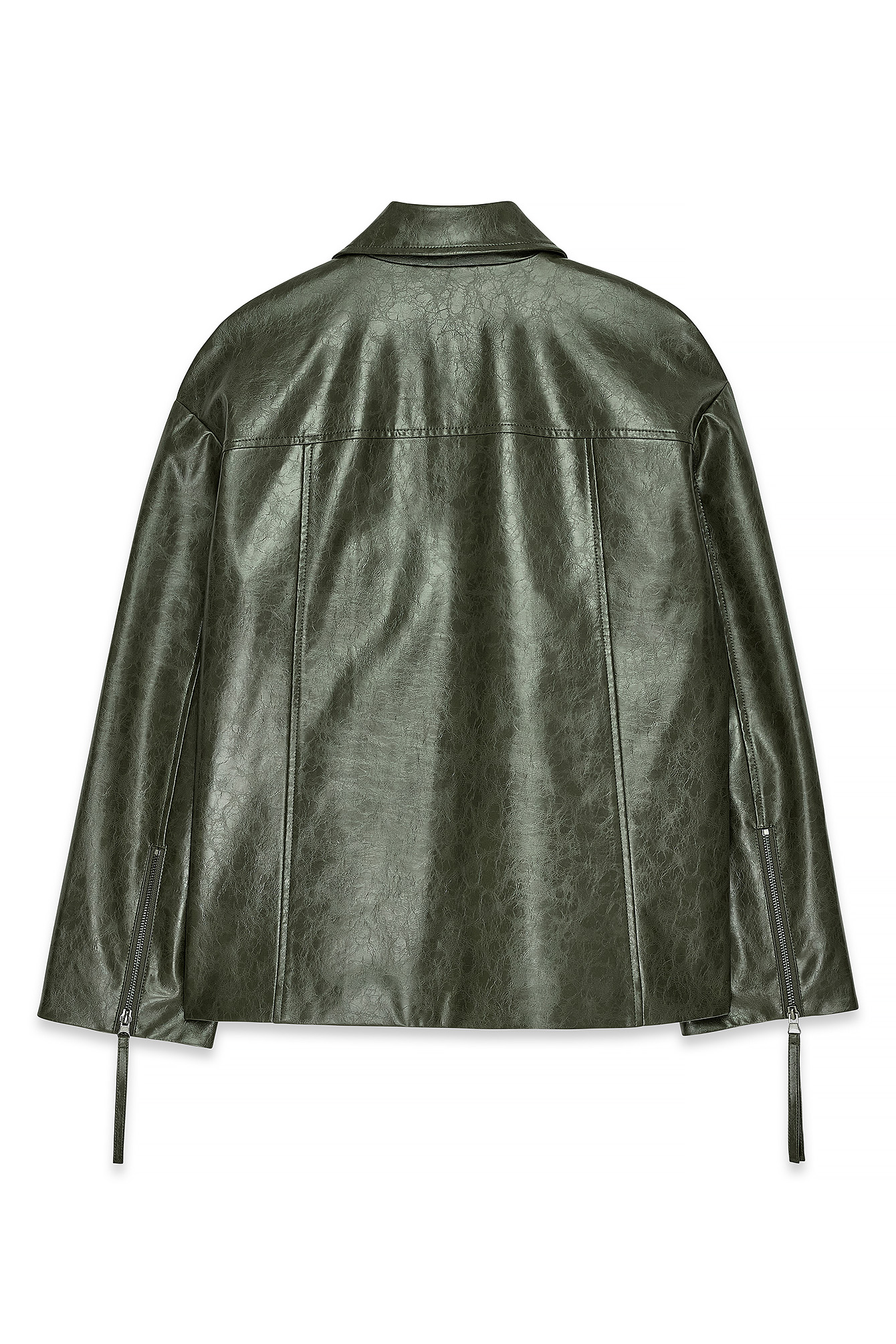 Zip Detail Faux Leather Jacket Black | NA-KD