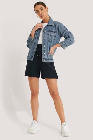 Belted High Waist Shorts Outfit.